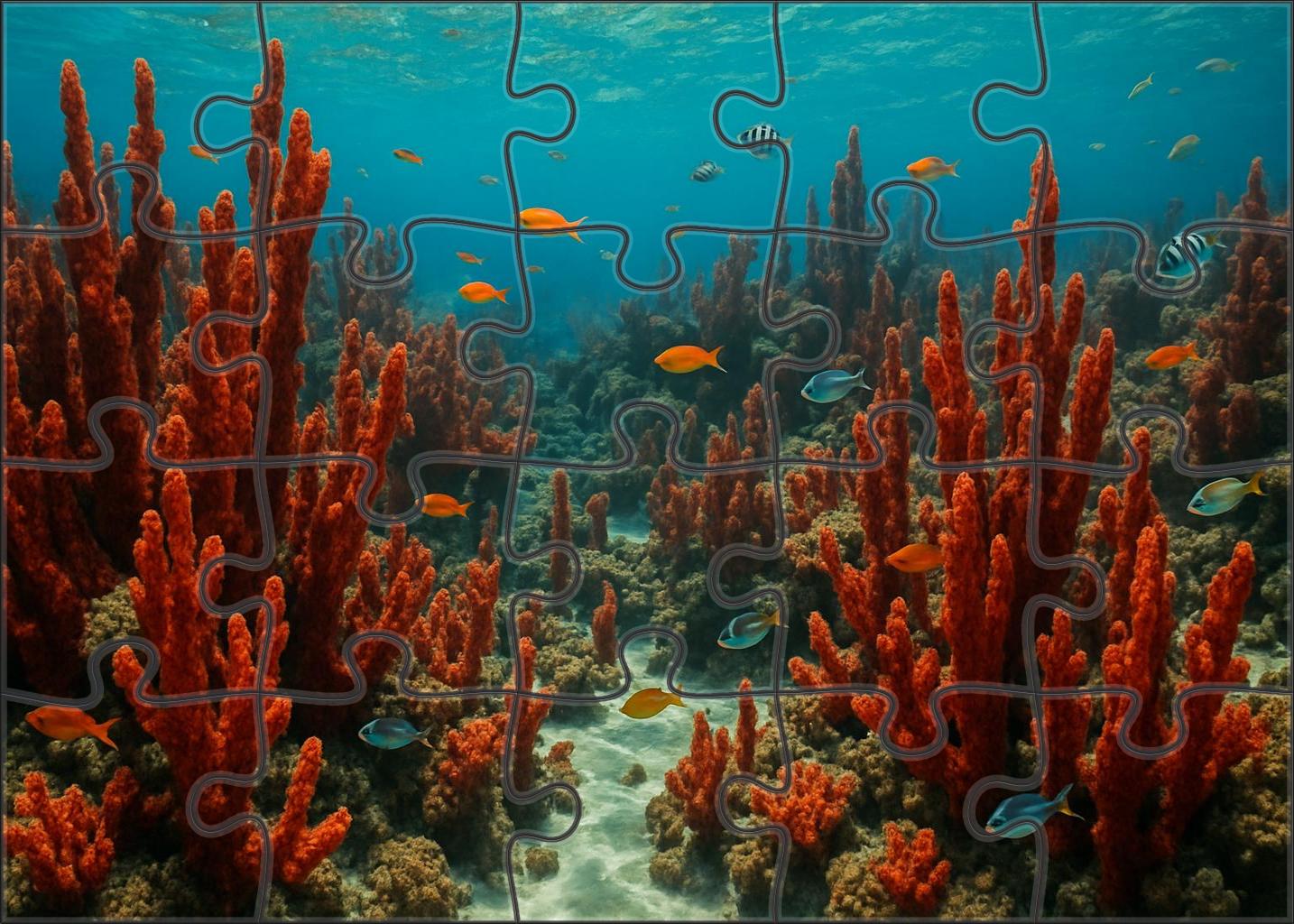 Crimson Coral Labyrinth 1000 Piece Puzzle