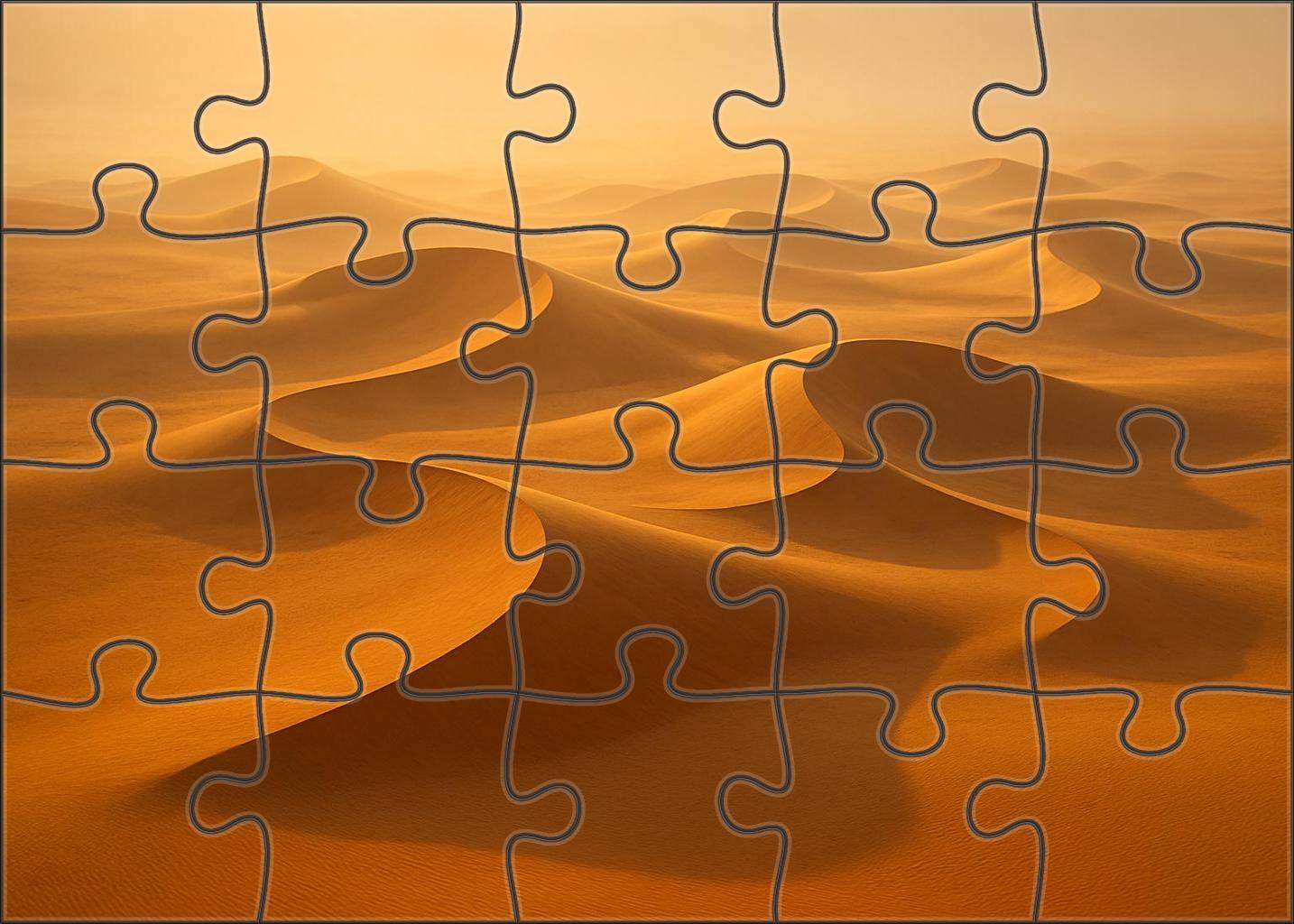 Amber Crest Rolling Hills Of Golden Barchan Dunes At Sunrise Large Format Puzzle