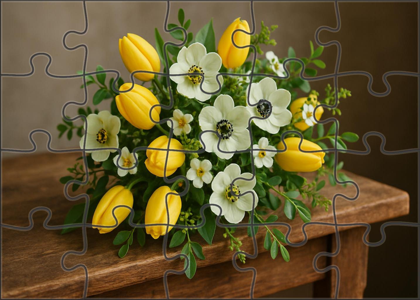 Bright Spring Meadow Table Challenging Puzzles