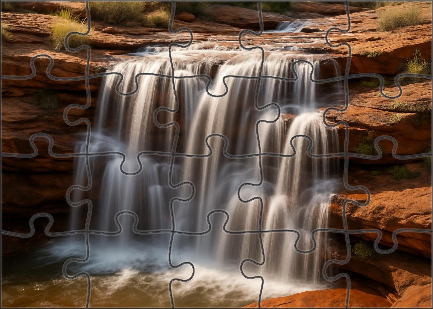 Crimson Stone Spill Custom Jigsaw Puzzle