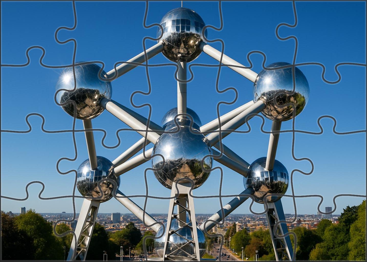 The Atomium Situated In Brussels Belgium Identified By 6850 Globally As A Symbol Of Scientific Progress And Futuristic Design Unique Puzzle Design