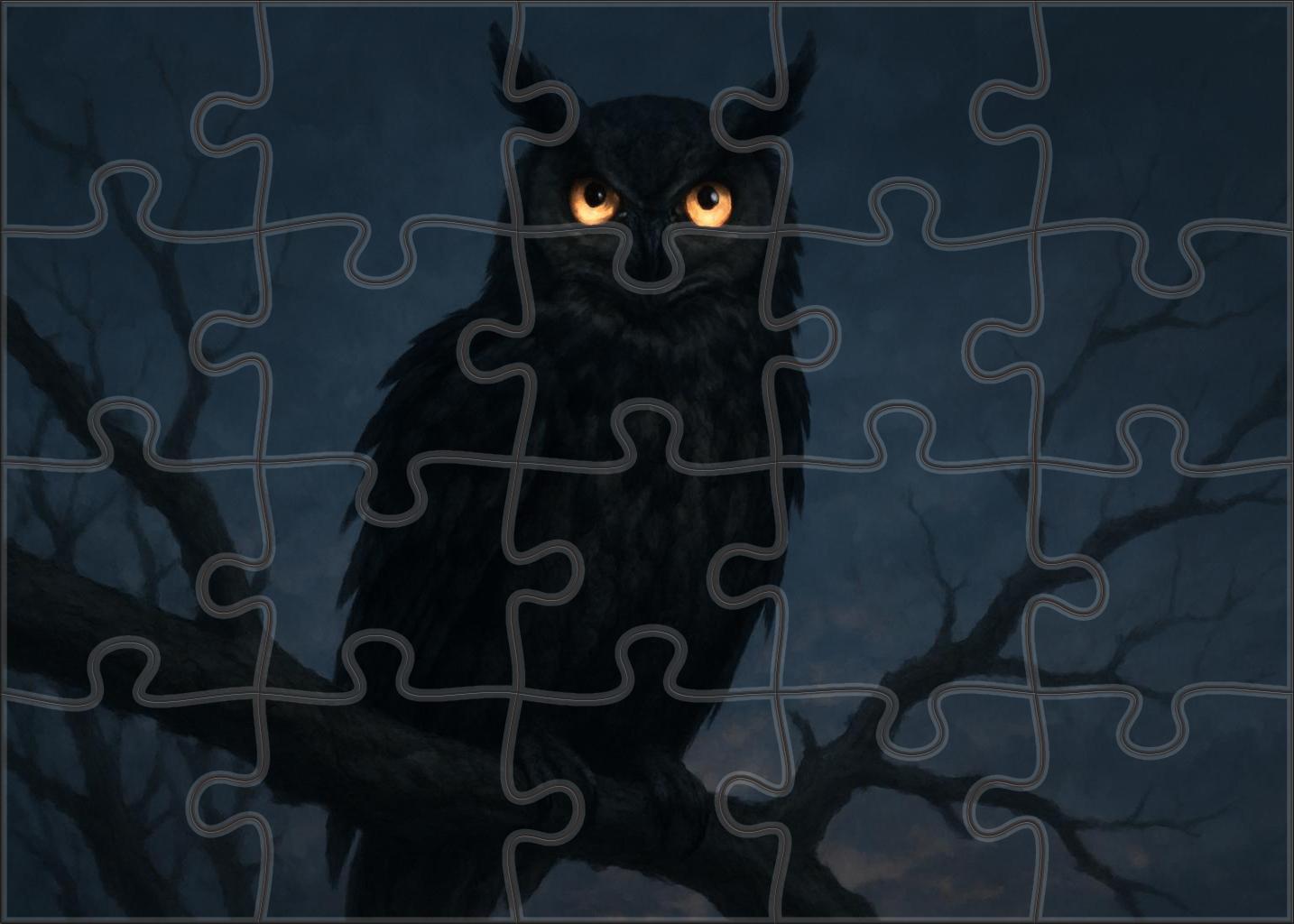 Duskrender Owl Silent Predator Of Twilight Woodlands Easy Puzzles