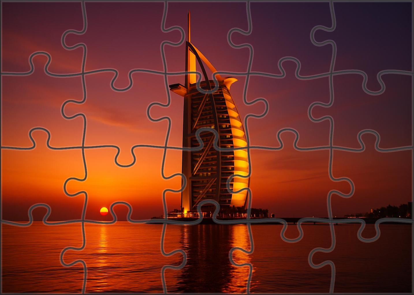Burj Al Arab Rising In Dubai Uae Known By 6650 Globally As A Luxury Sail-shaped Hotel Icon 20 Piece Puzzle