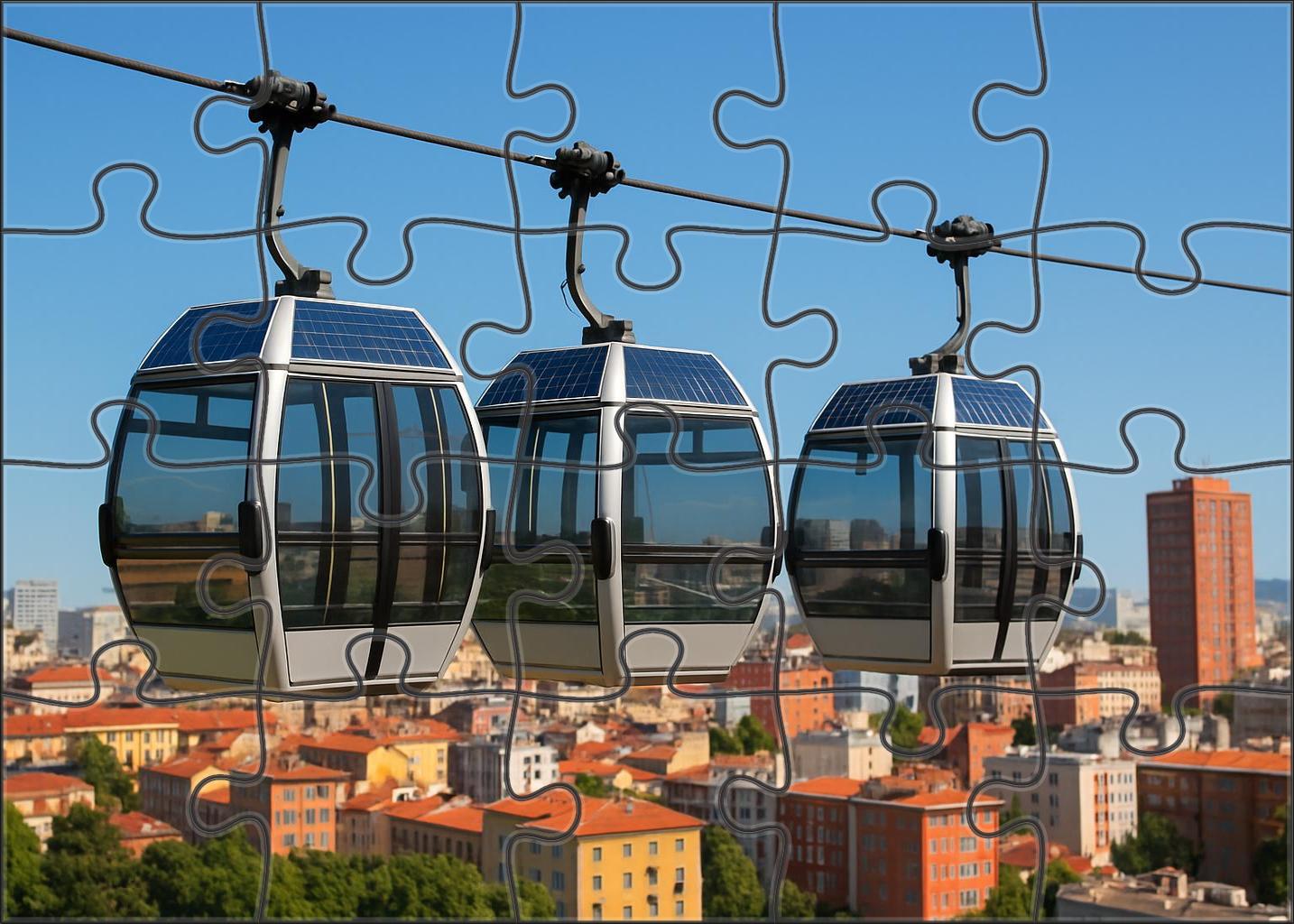 Solar-powered Skytram Gondola Puzzle For Kids