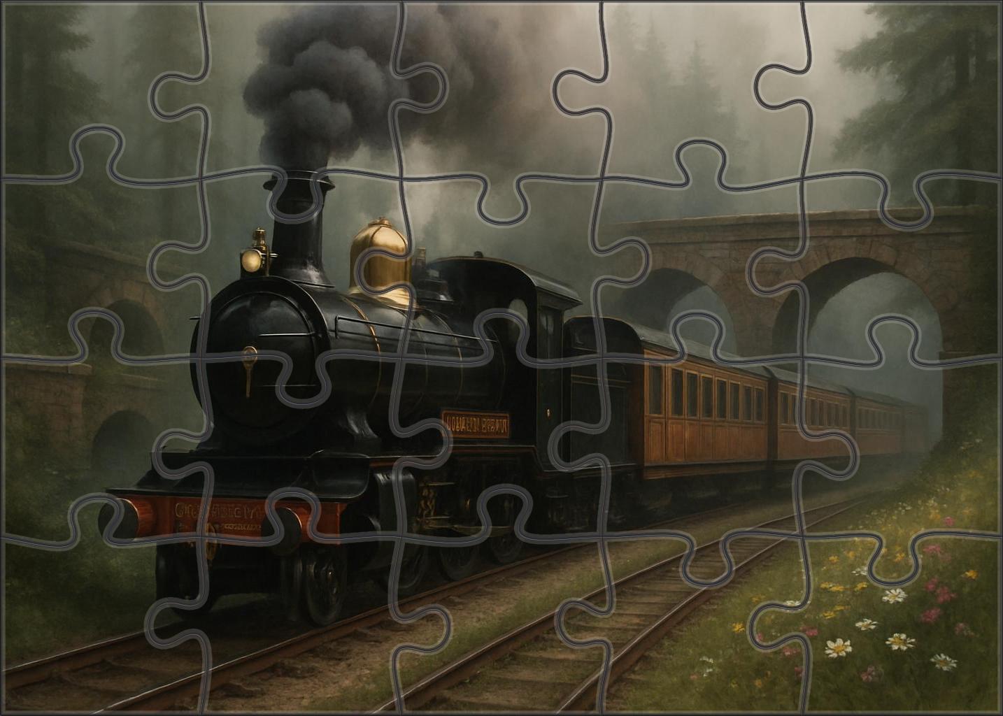 Velvet Stream Steam Locomotive Puzzle For Adults