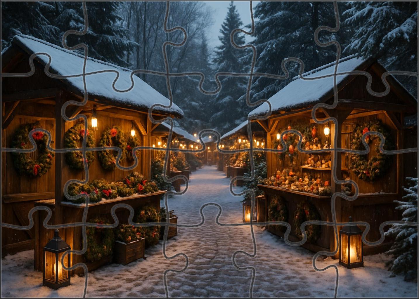Rustic Frost Market Puzzle Fun