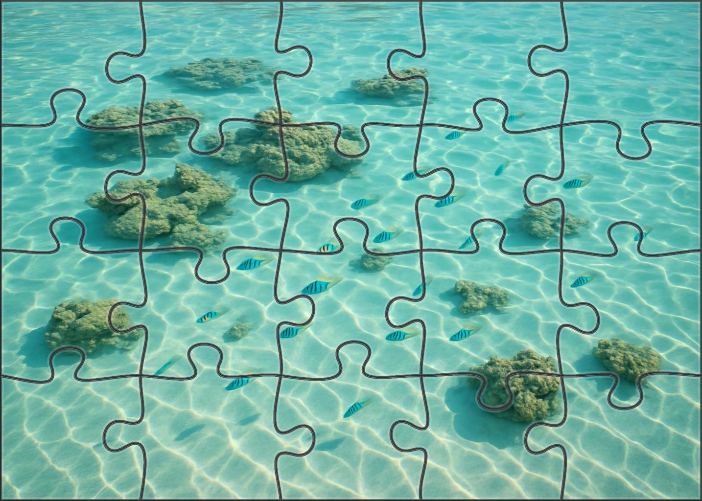 Shimmering Lagoon Crest Calm Warm Waters Embraced By Sandy Reefs 200 Piece Puzzle