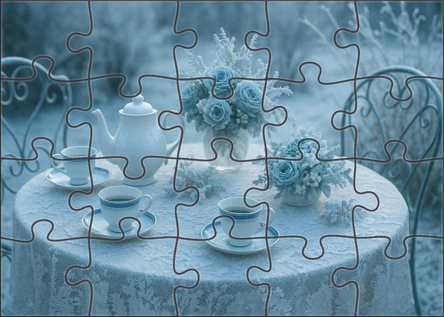 Frosted Garden Tea Party Puzzle Collection