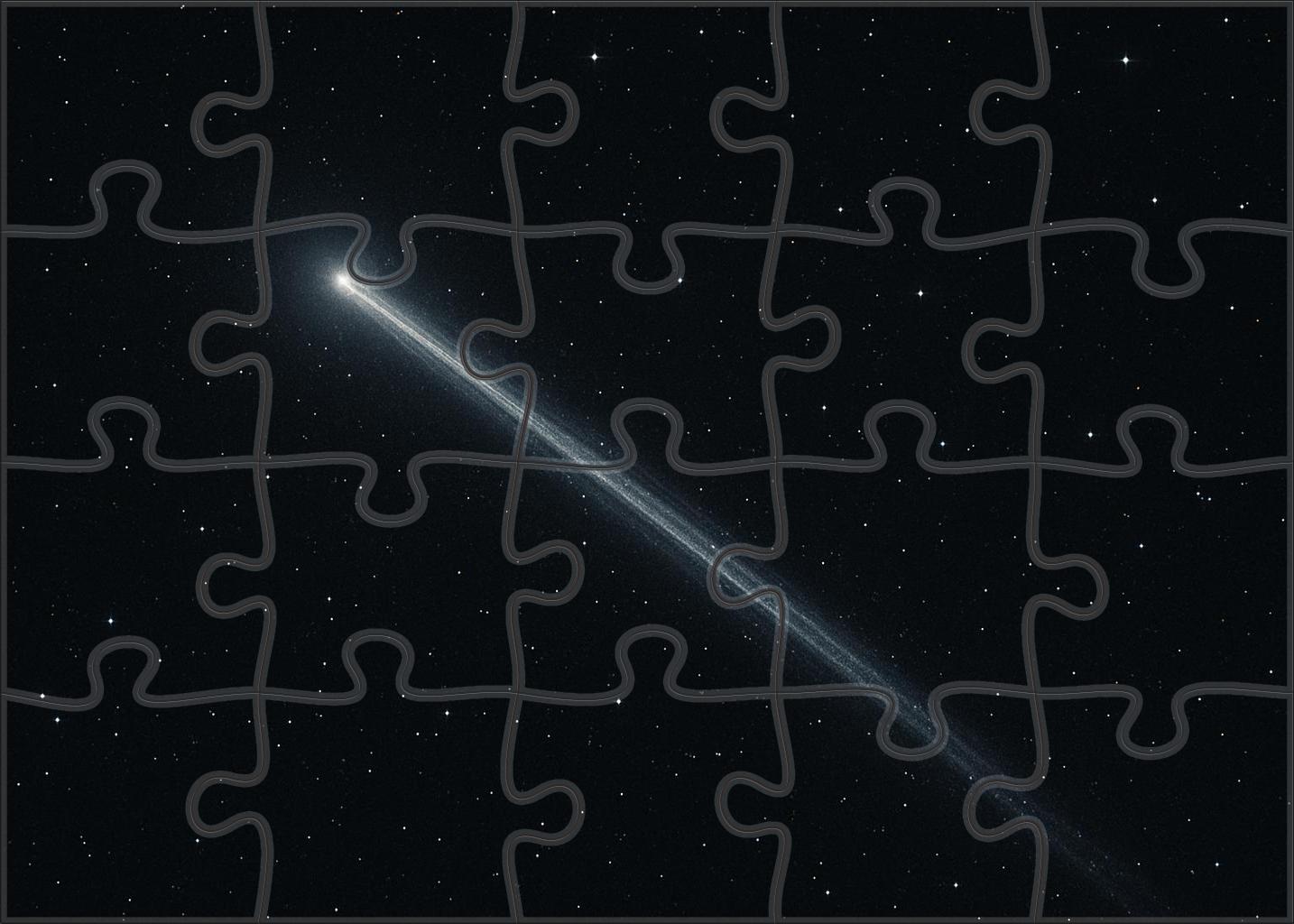 Silver Frosted Comet Tail Custom Jigsaw Puzzle