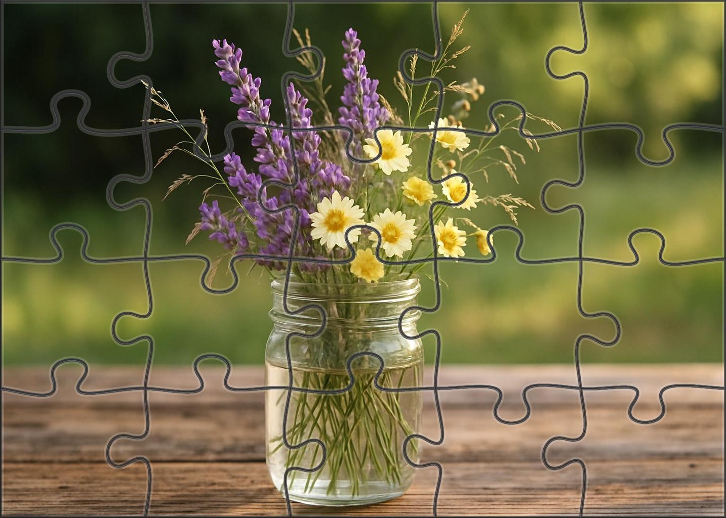 Meadow Breeze Cluster Loose Wildflowers In A Mason Jar Family Puzzles