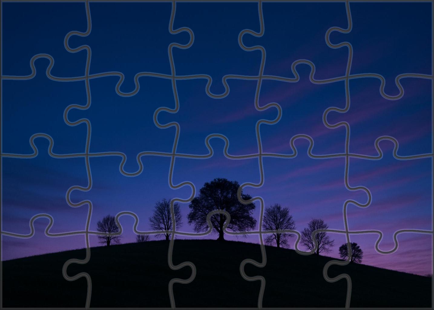 Sapphire Horizon Glow Premium Puzzle Pieces