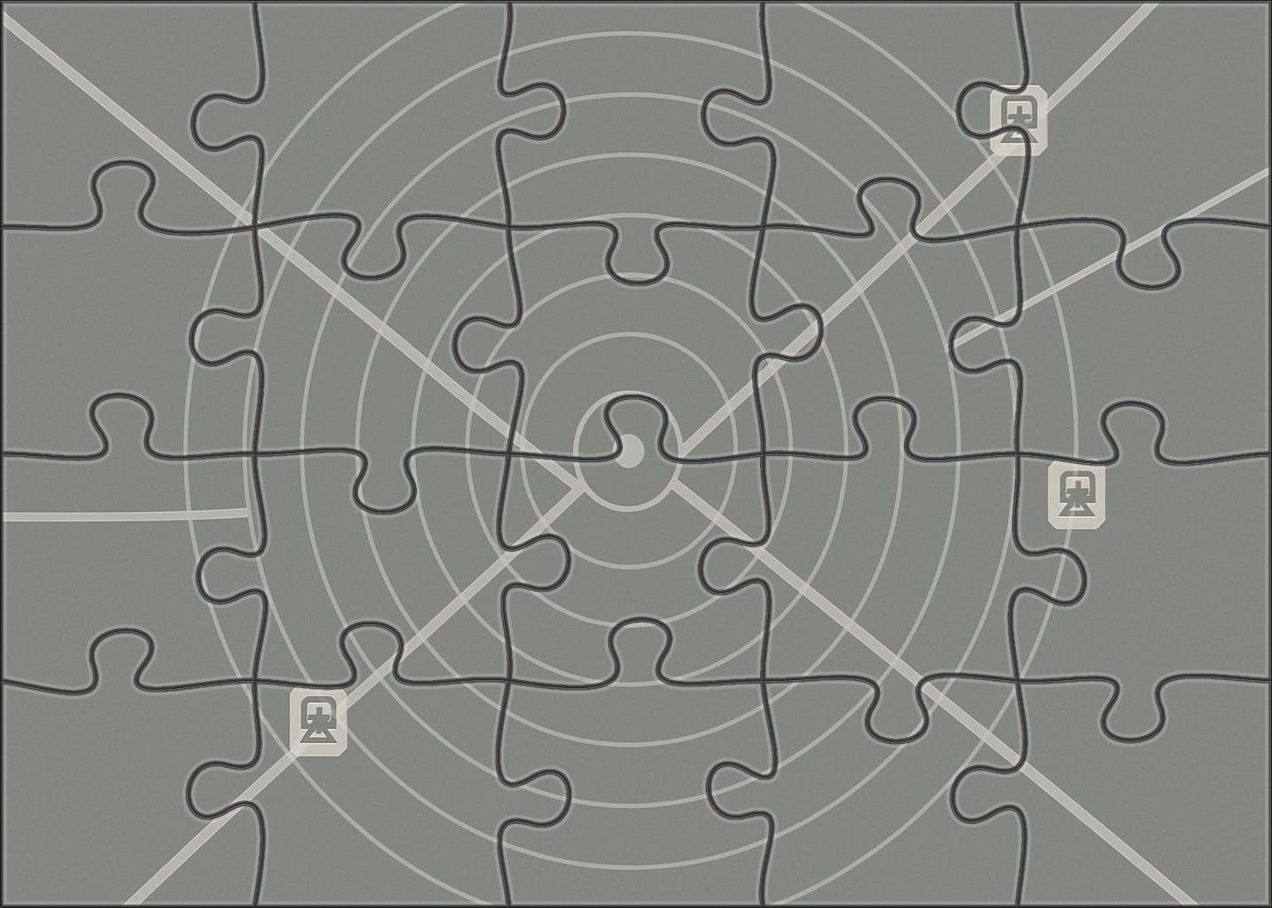 Transport Accessibility Isochrone Map Puzzle Collection