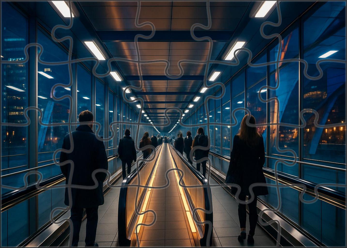 Magnetic Levitation Pedestrian Conveyor 100 Piece Puzzle