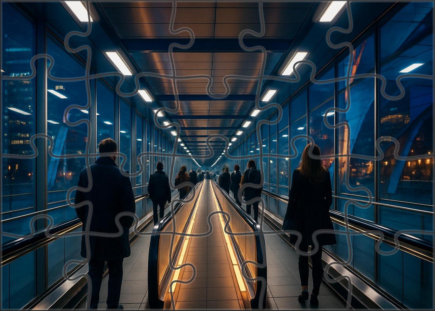 Magnetic Levitation Pedestrian Conveyor 100 Piece Puzzle