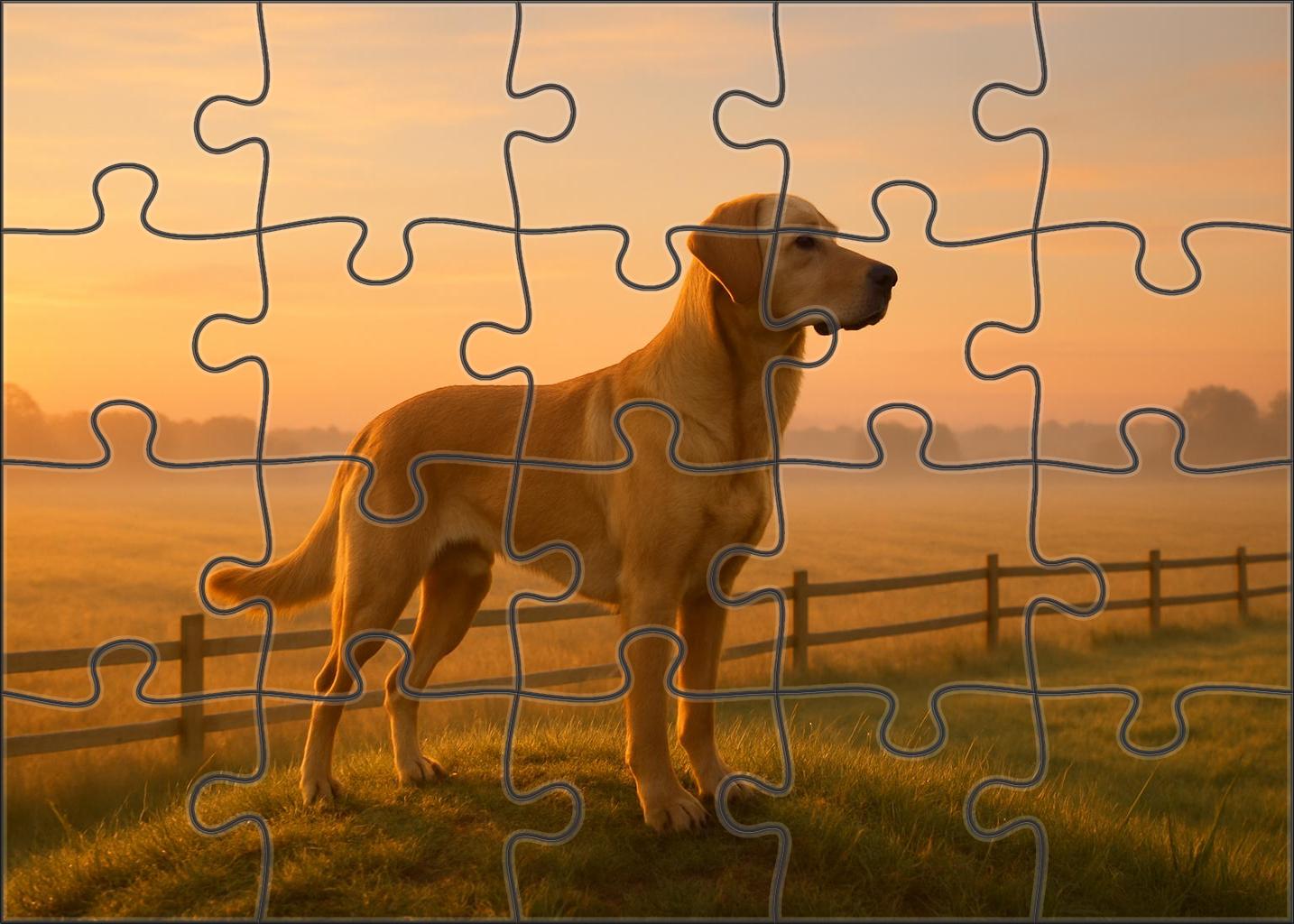 Amber Hearth Warm Golden Herding Dog With Loyal Spirit Custom Jigsaw Puzzle
