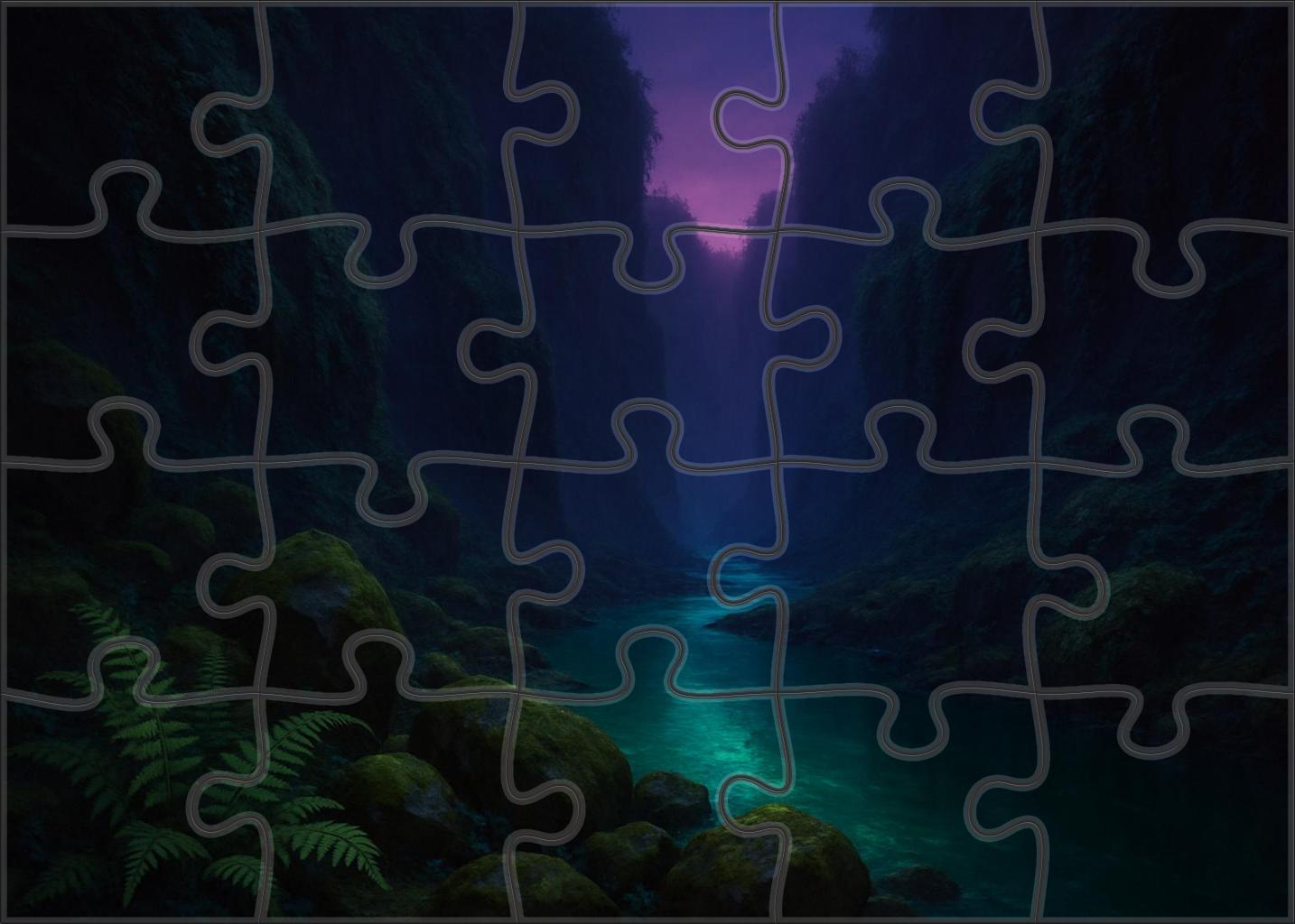 Emerald Twilight Ravine Puzzle For Adults