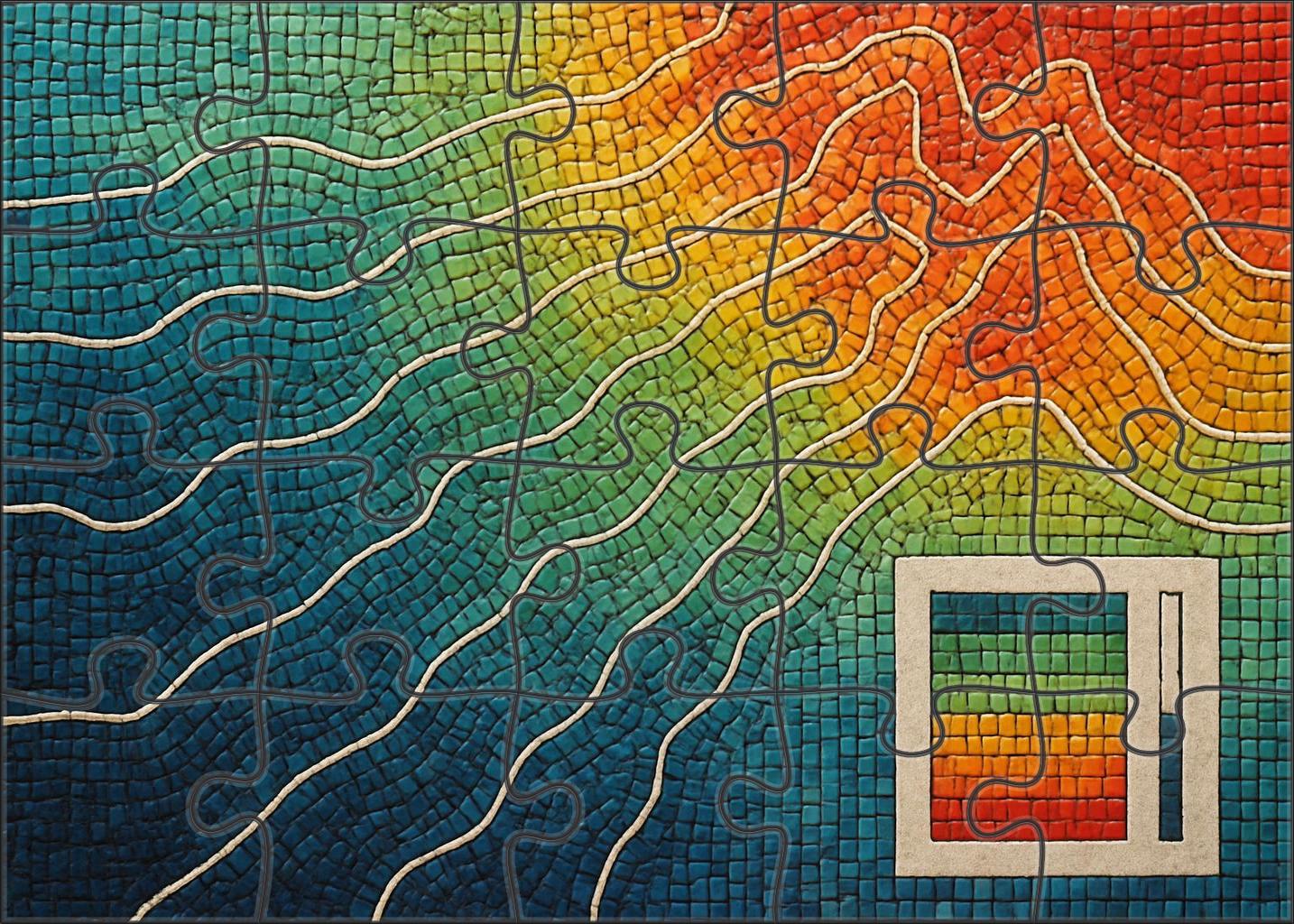 Digital Relief Mosaic 20 Piece Puzzle