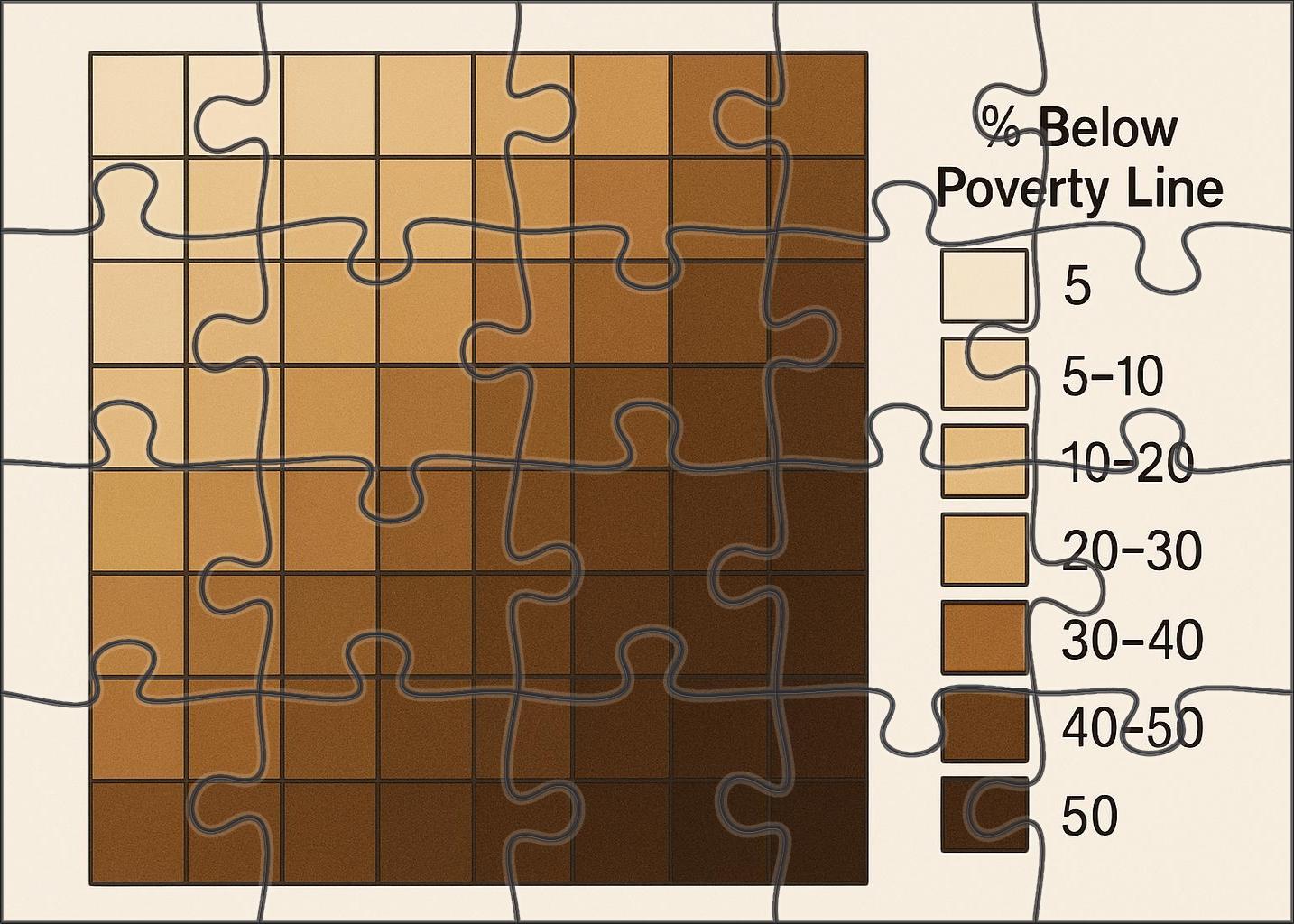 Socioeconomic Choropleth Matrix Challenging Puzzles