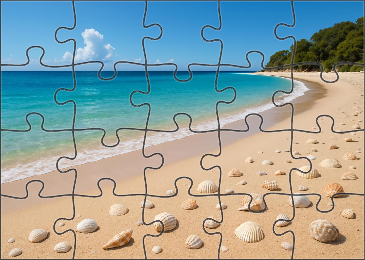 Seashell Crescent Beach Puzzle Fun