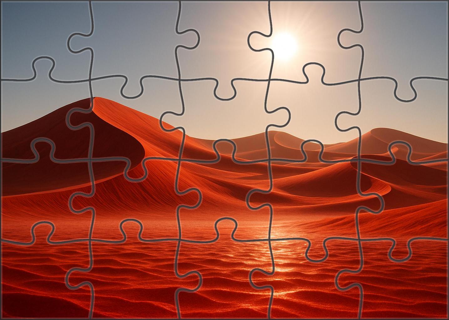 Crimson Dune Waves 1000 Piece Puzzle