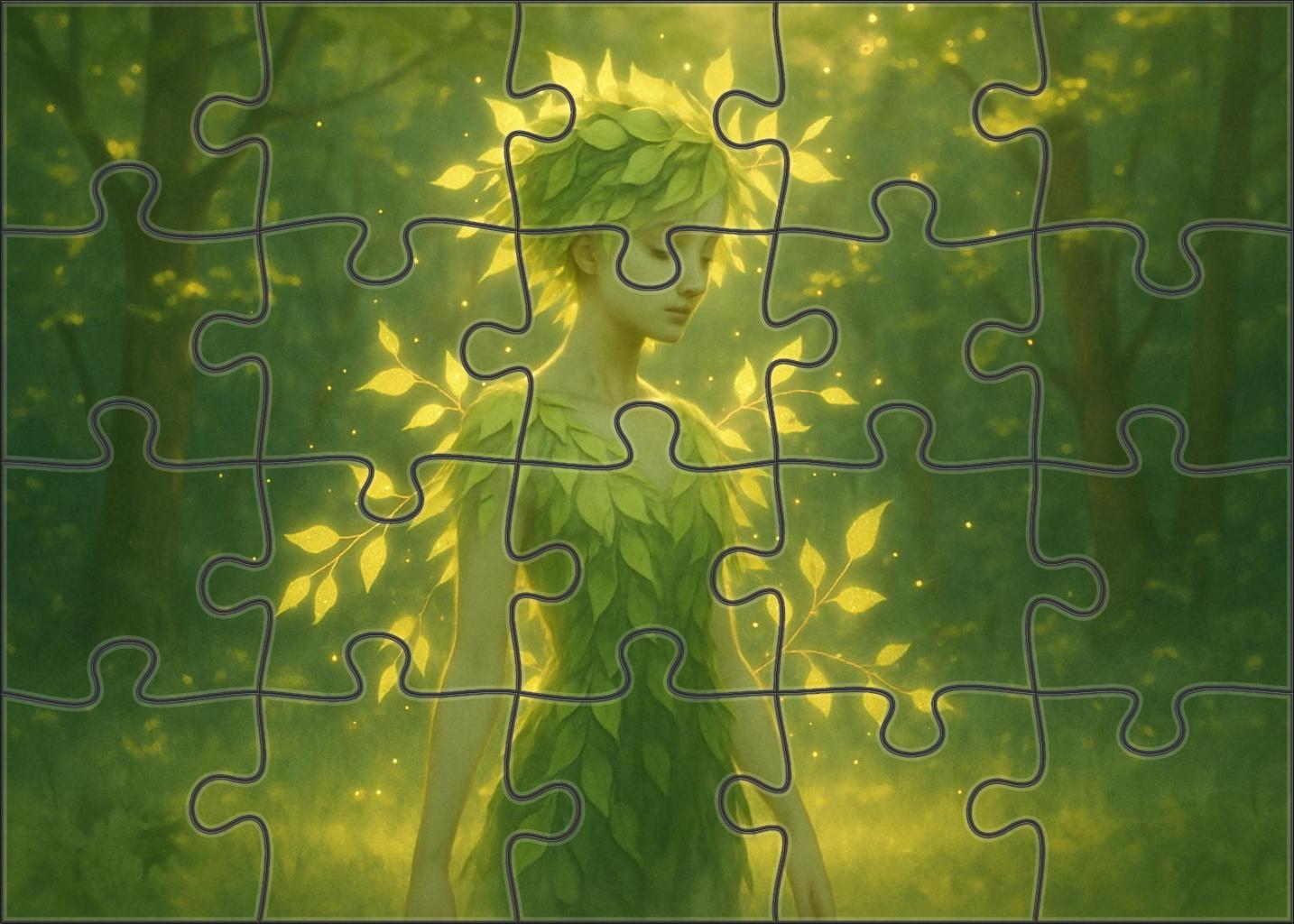 Glimmerleaf Dryad Premium Puzzle Pieces