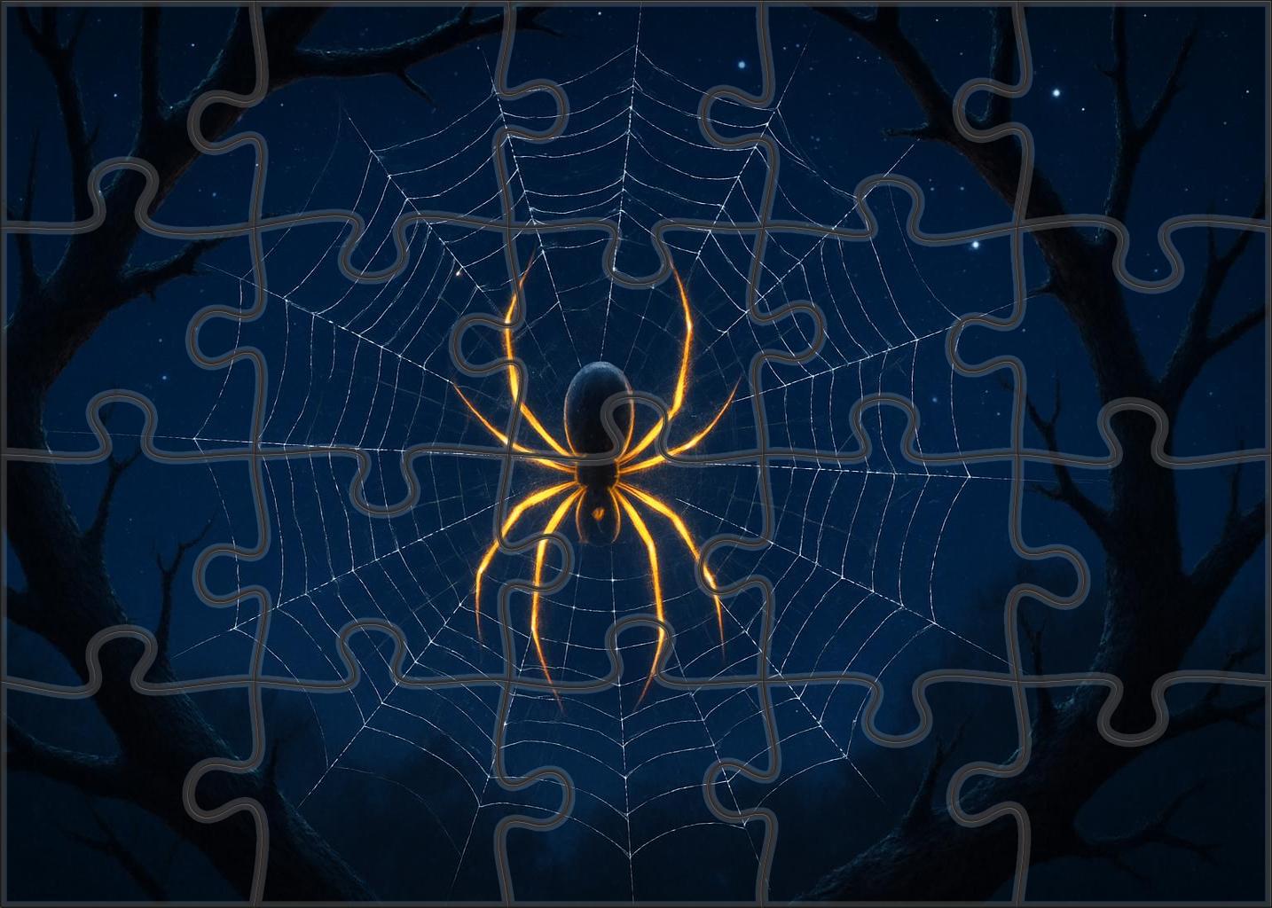 Amber Fangweaver Nocturnal Arachnid With Web-spinning Adaptations Large Format Puzzle