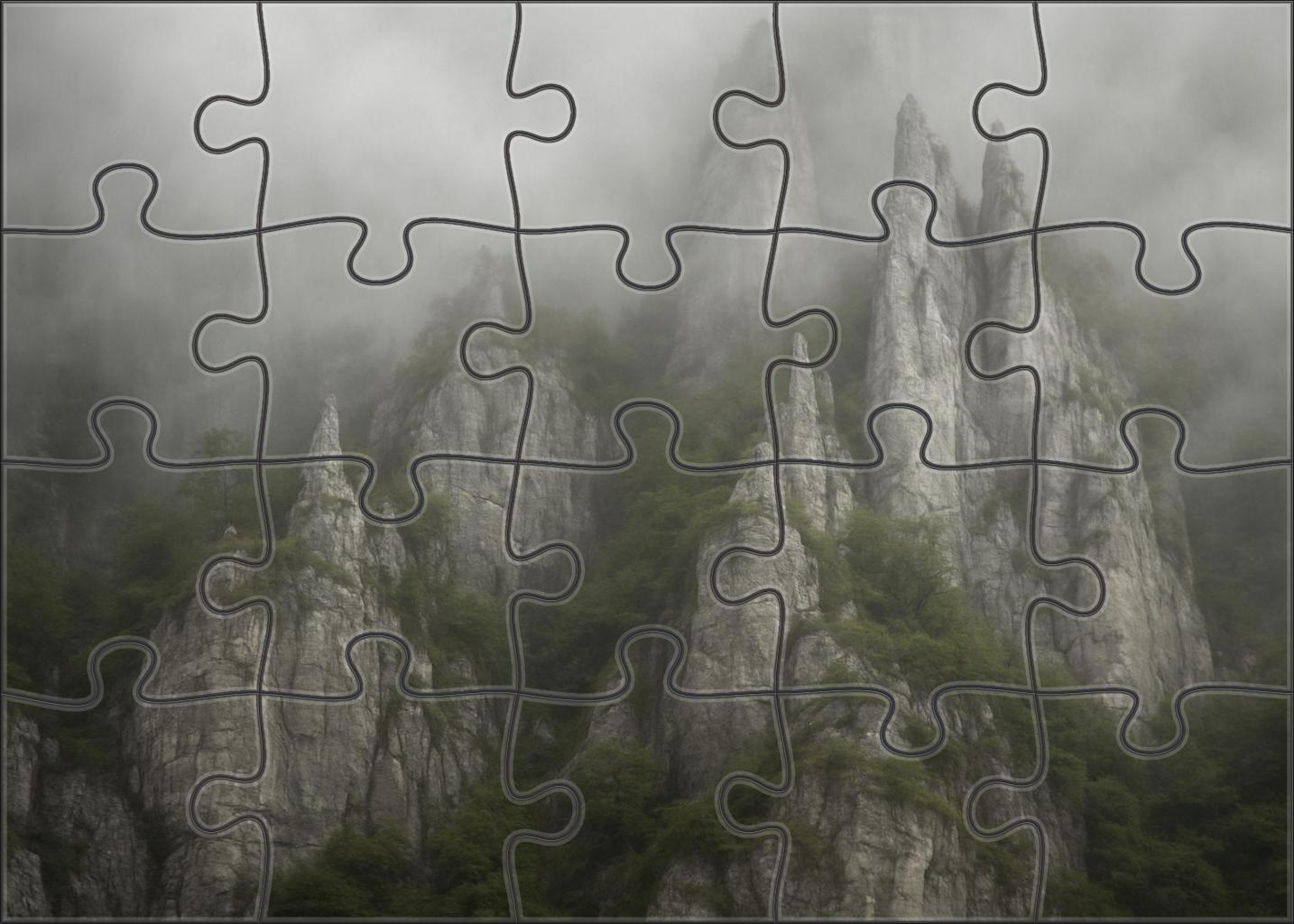 Shadowed Limestone Escarpment 200 Piece Puzzle