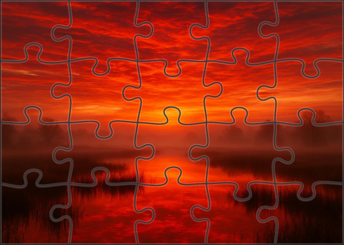 Crimson Horizon Veil Puzzle Collection