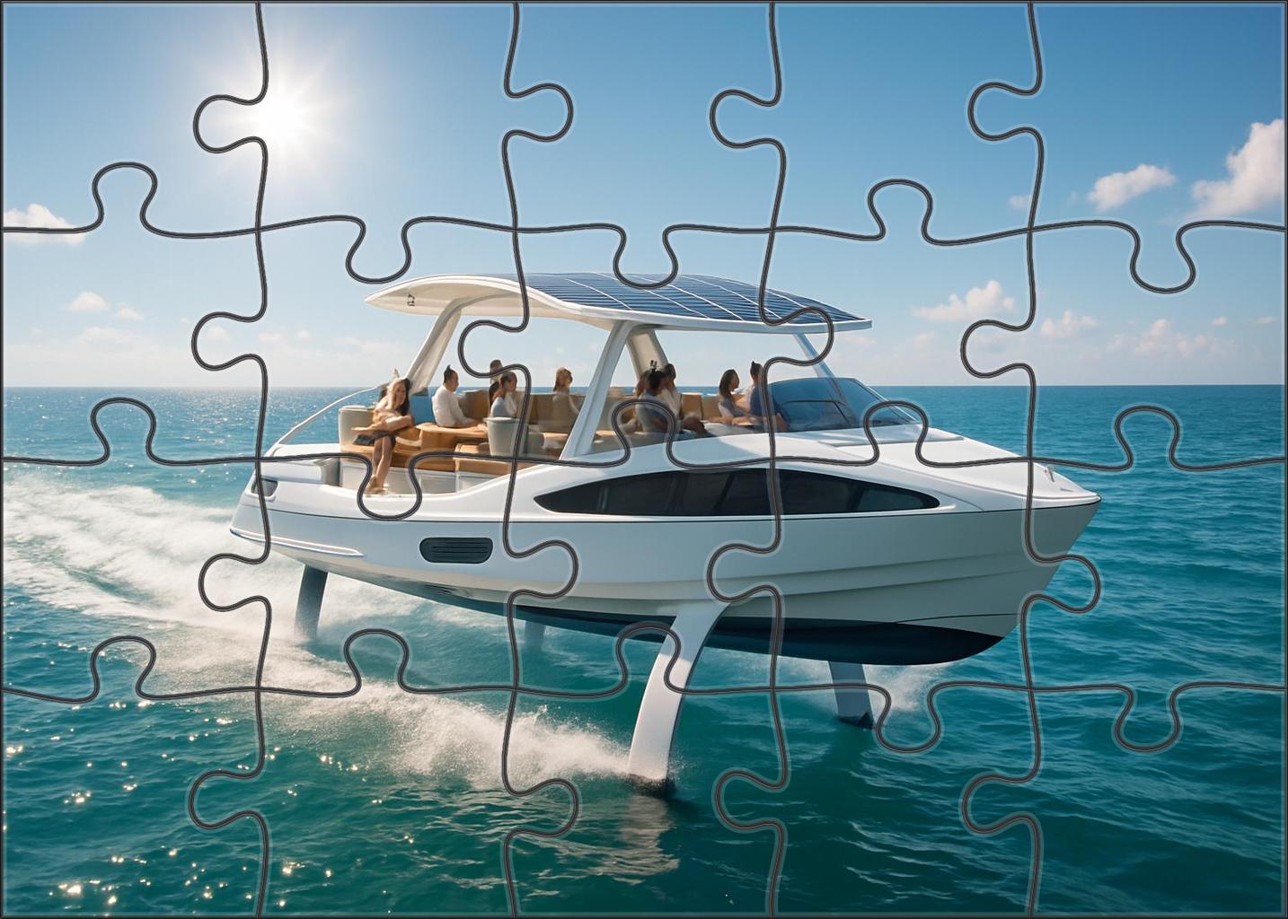 Solar Electric Hydrofoil Yacht Puzzle For Adults