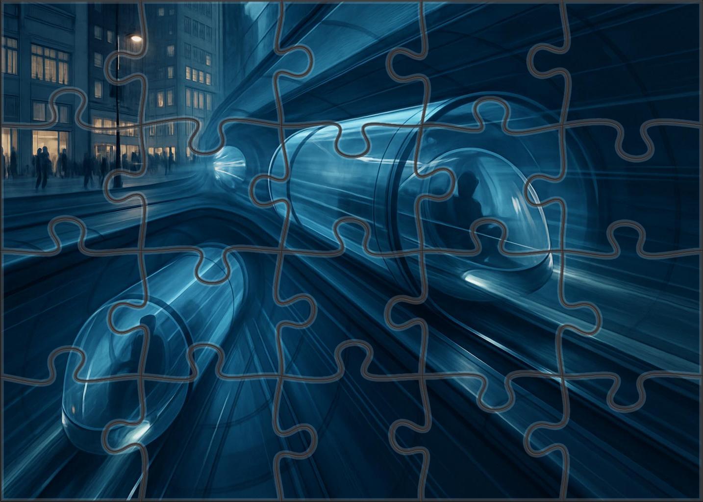 Pneumatic Urban Capsule Transit Challenging Puzzles