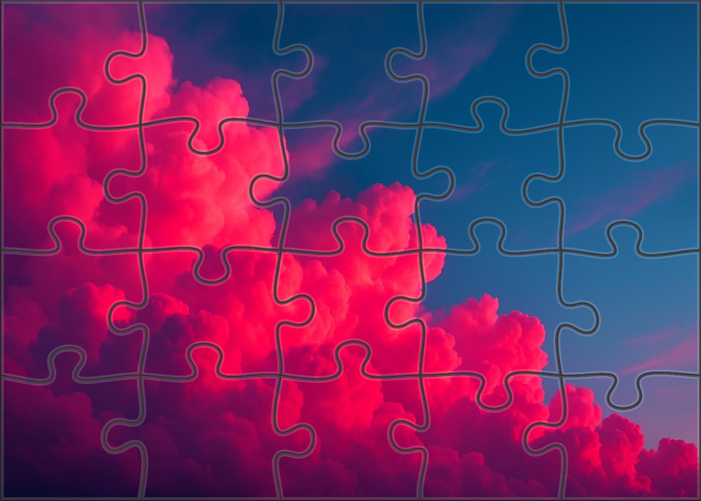 Fuchsia Cloud Cascade 50 Piece Puzzle