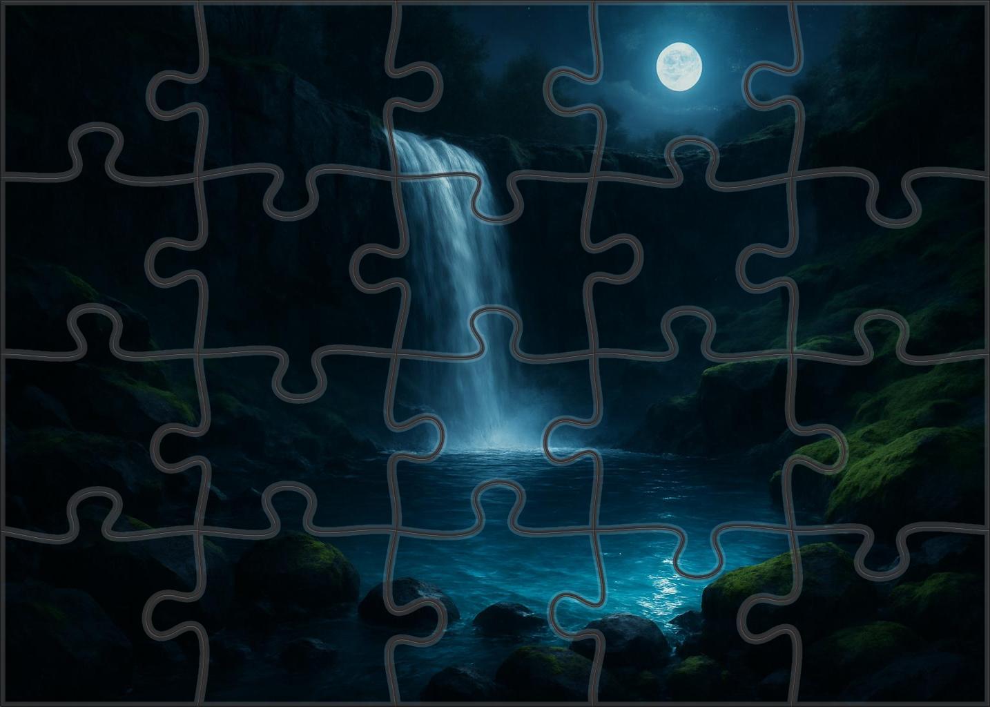Midnight Sapphire Spillway Large Format Puzzle