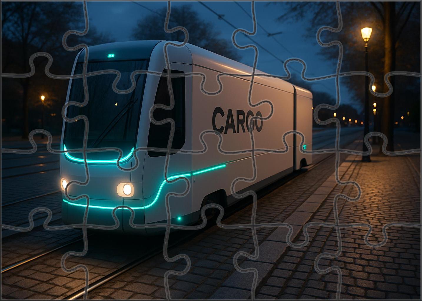 Autonomous Electric Cargo Tram Puzzle Collection
