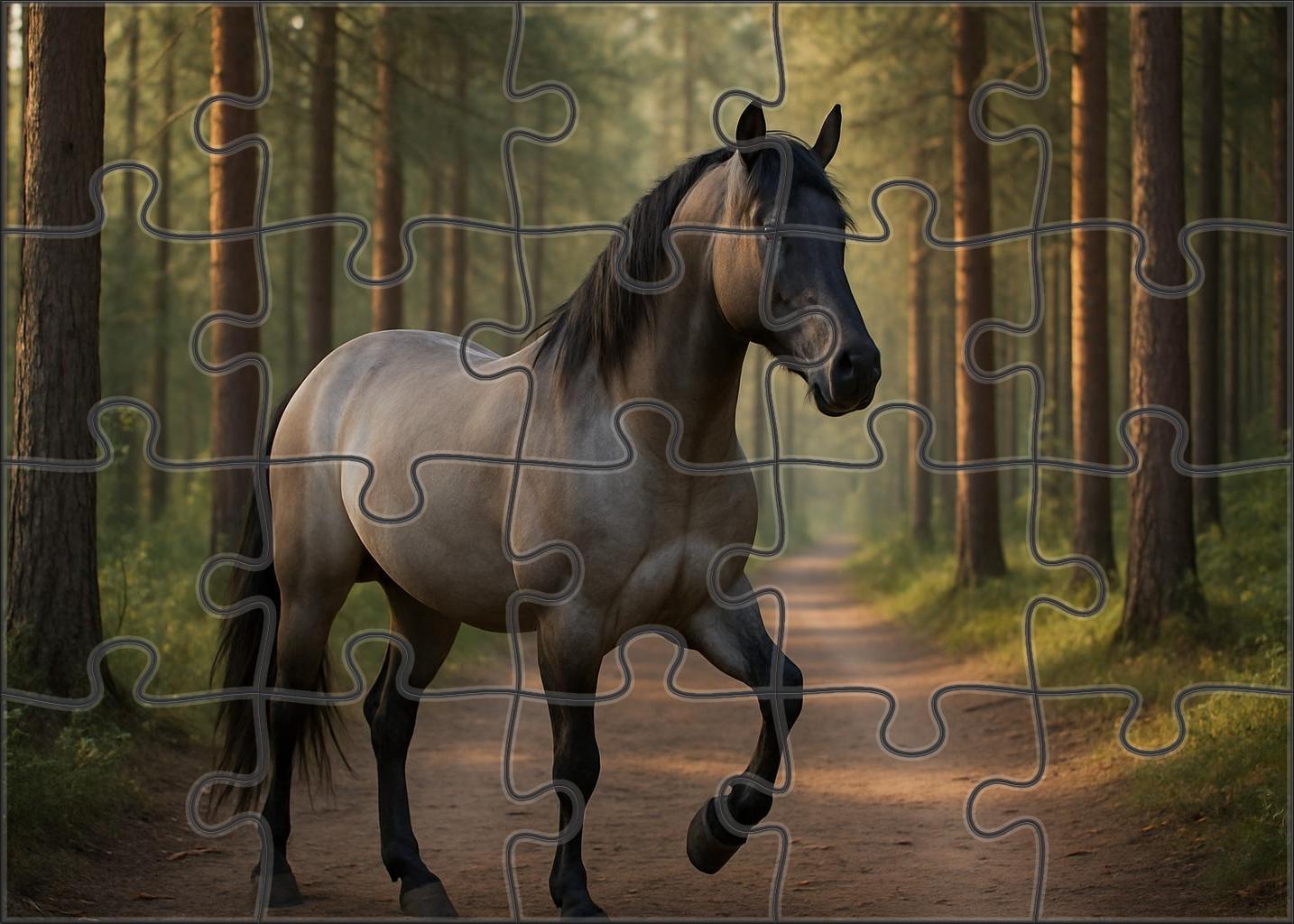 Stormy Horizon Rugged Grullo Gelding With Steady Trail Gait Puzzle Collection