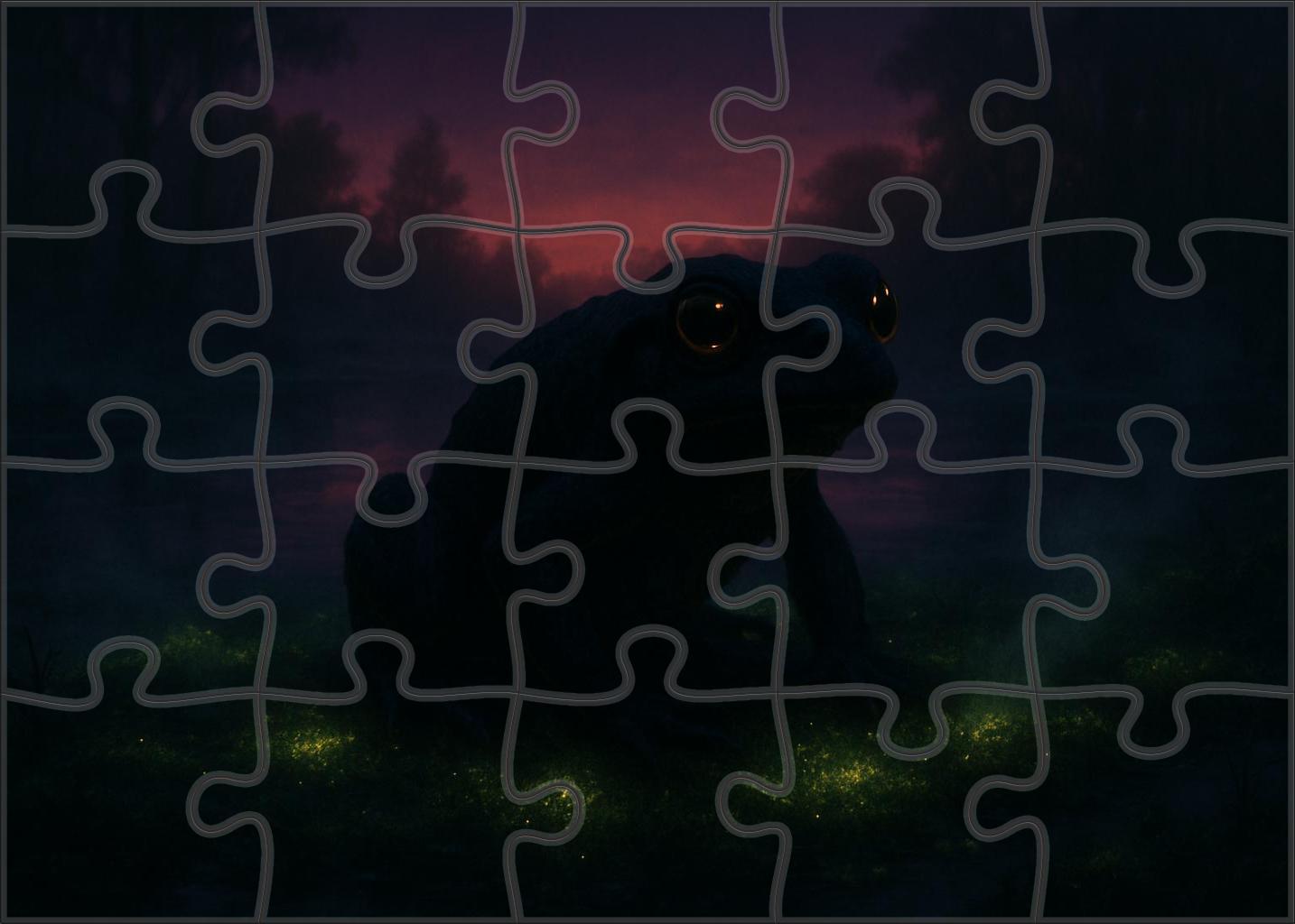 Glitterfen Lurker Marsh Shadow With Iridescent Eyes Easy Puzzles