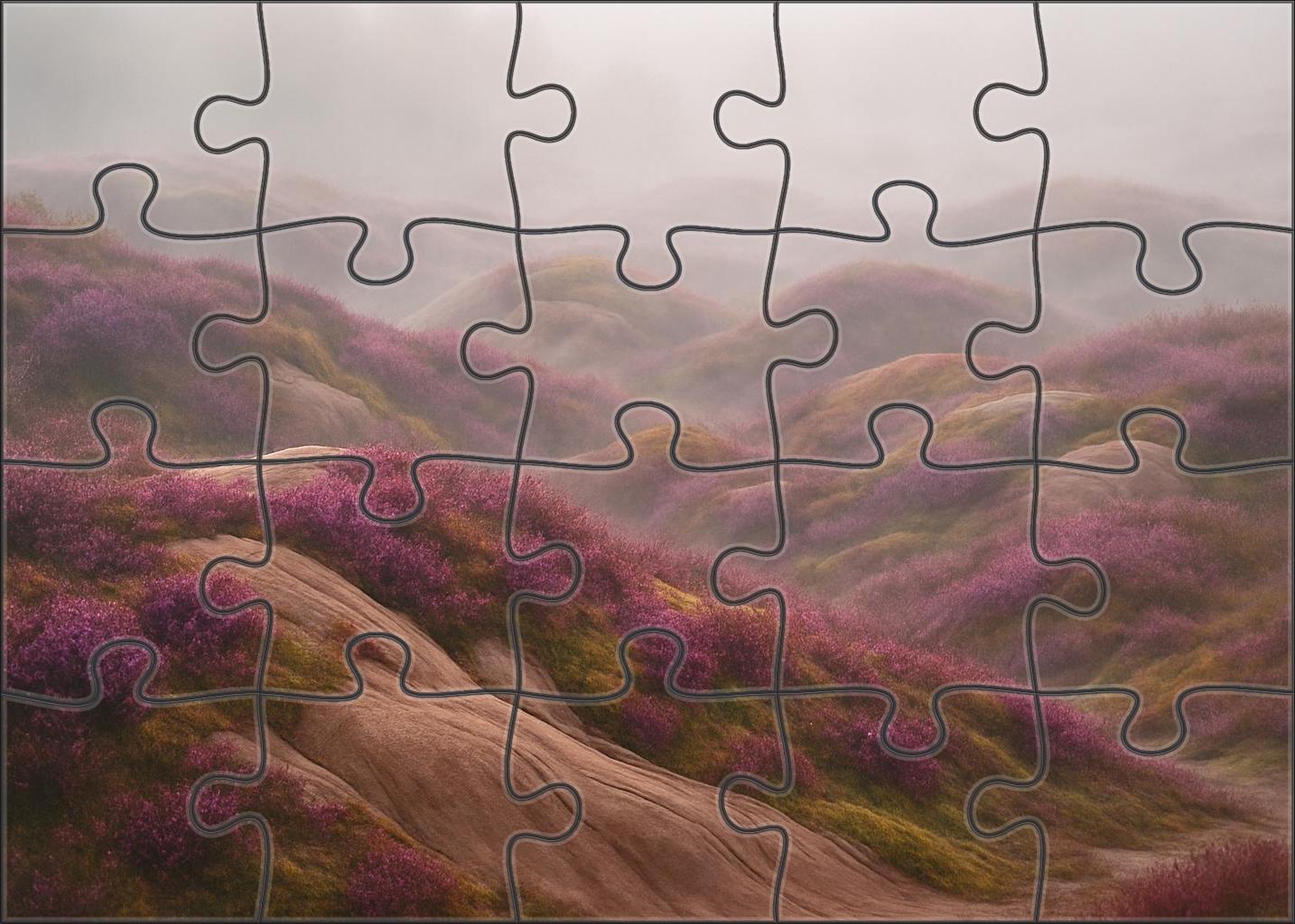 Rolling Highlands Of Heather And Moss Mini Puzzle