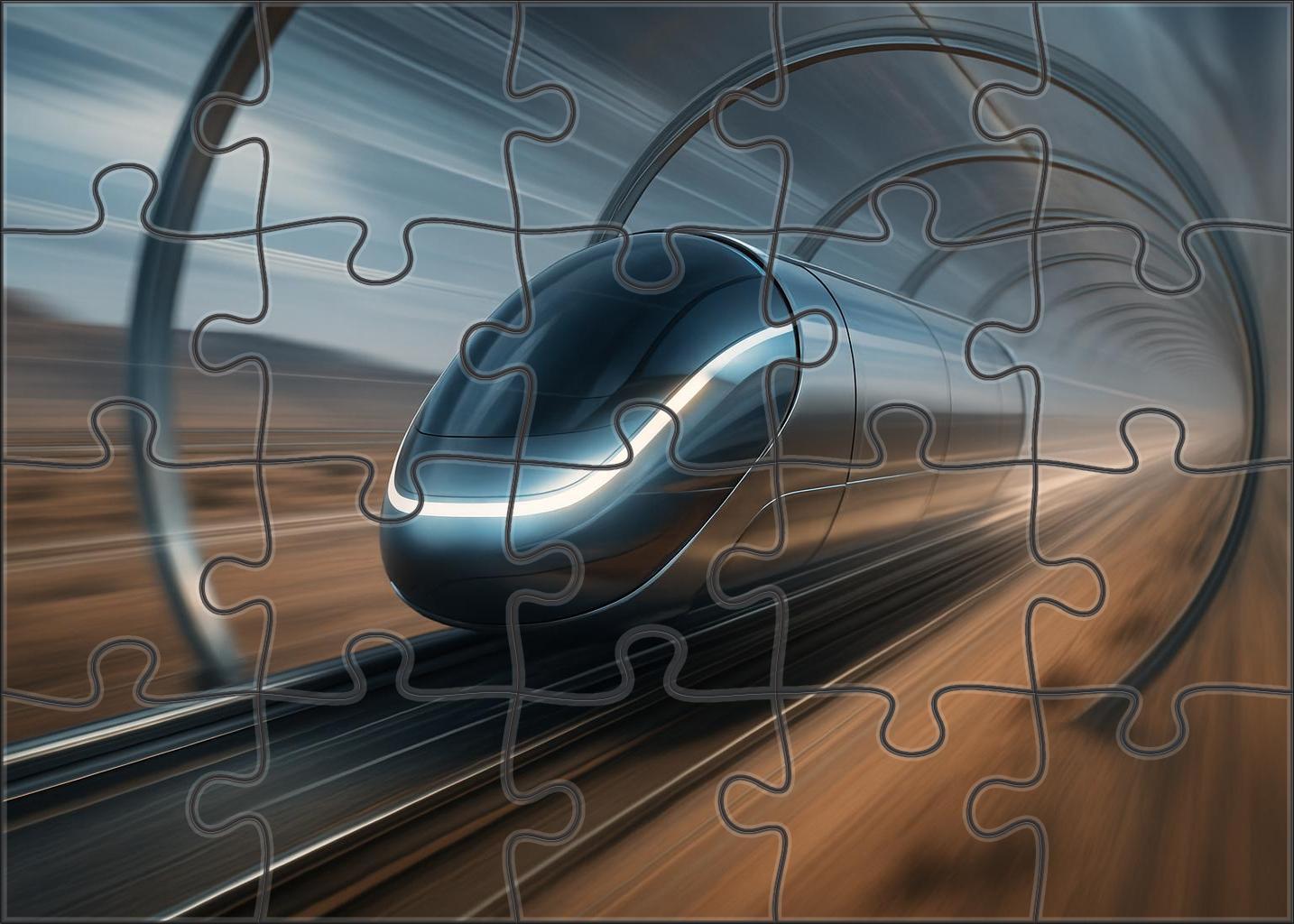 High-speed Hyperloop Pod 300 Piece Puzzle