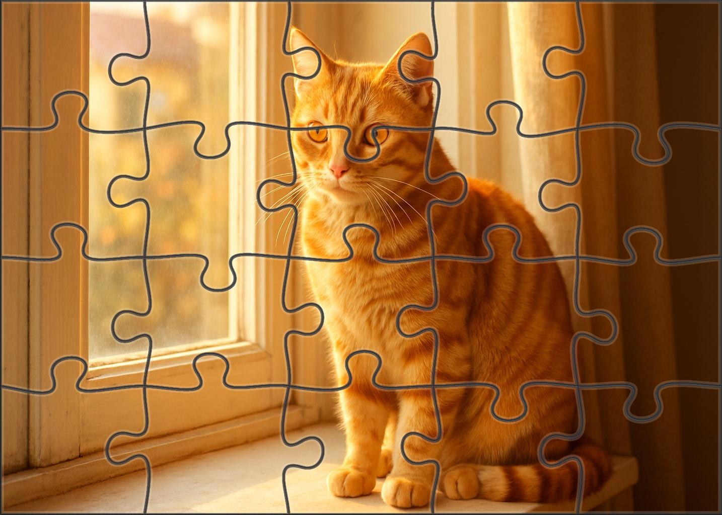 Frosted Topaz Elegant Golden Tabby With Playful Confidence 200 Piece Puzzle