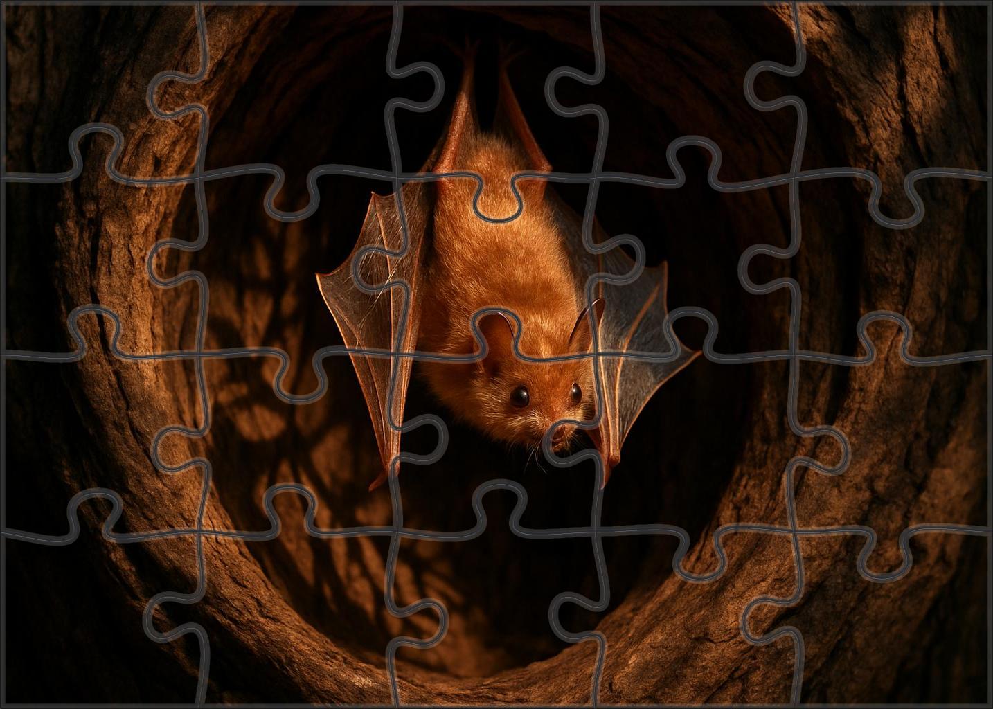 Copper-ringed Glimmering Bat 300 Piece Puzzle