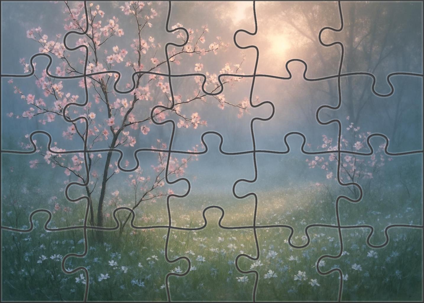 Blossom Glade At Dawn Custom Jigsaw Puzzle
