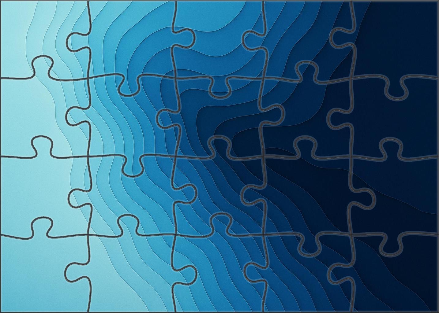 Gradient Bathymetric Contour Map 50 Piece Puzzle