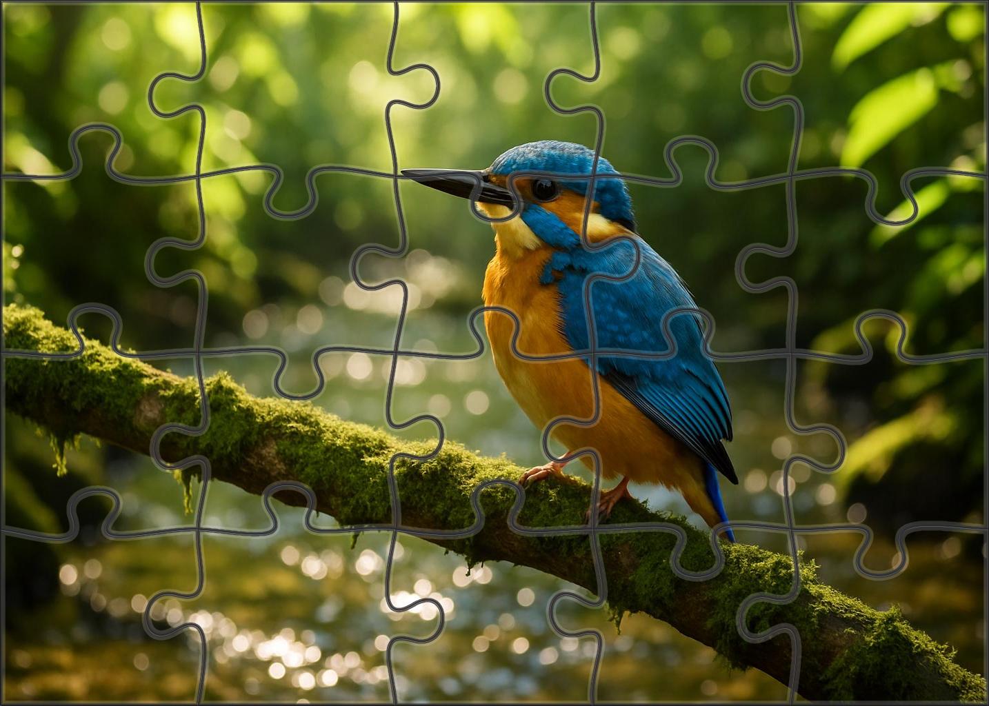 Azure Kingfisher Jewel Of The Rippling Waters Easy Puzzles
