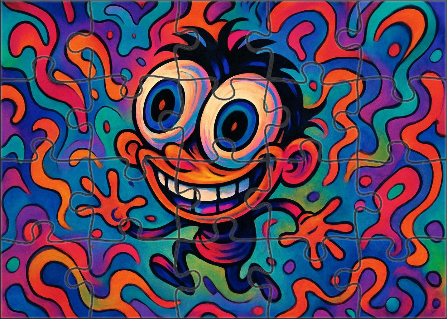 Surreal Internet Meme Art Absurd Humor Meets Digital Expressionism Custom Jigsaw Puzzle