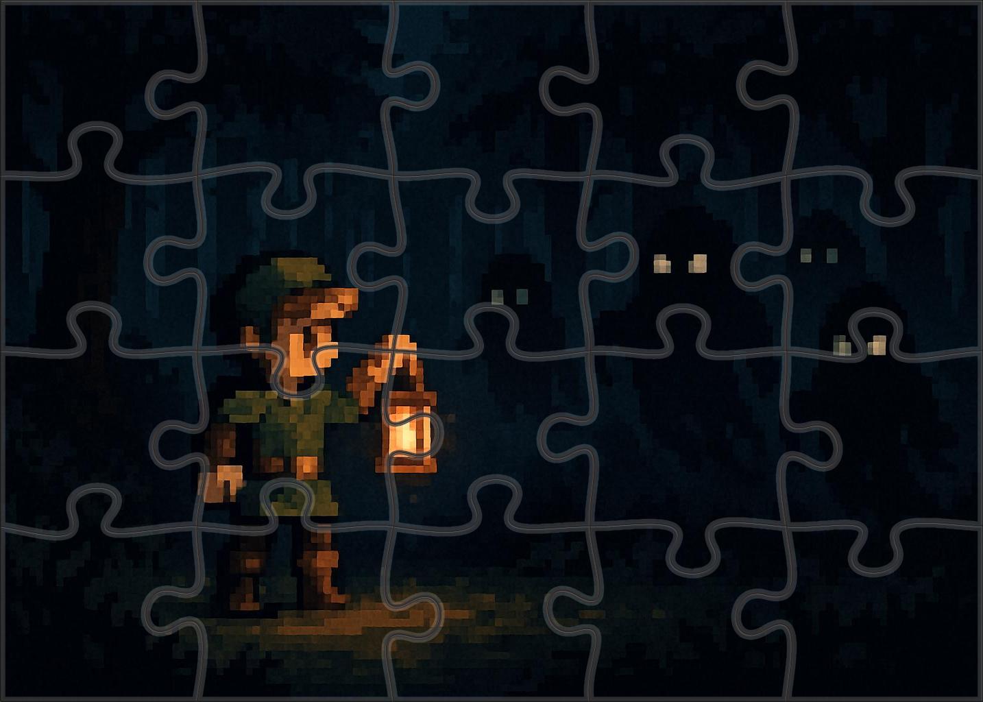 Pixel Art Horror Quest Chilling Retro Adventure 50 Piece Puzzle