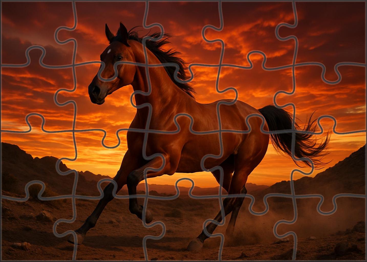 Crimson Ember Spirited Sorrel Arabian Gelding With Endurance Stamina 50 Piece Puzzle