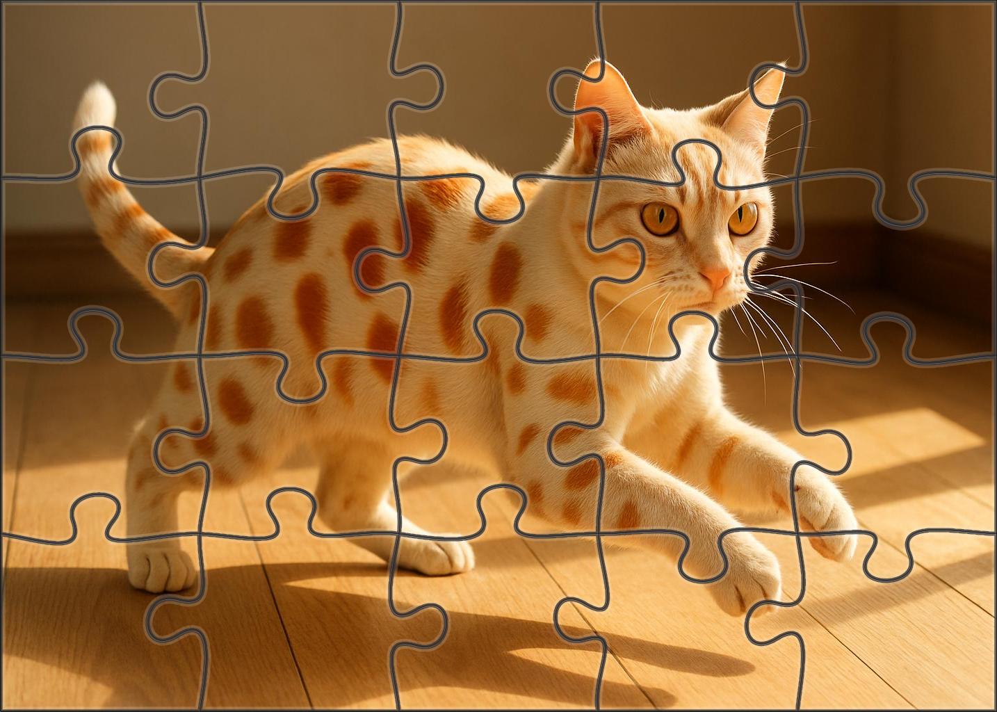 Crimson Whirl Vibrant Red-spotted Shorthair With Adventurous Spirit Puzzle Fun