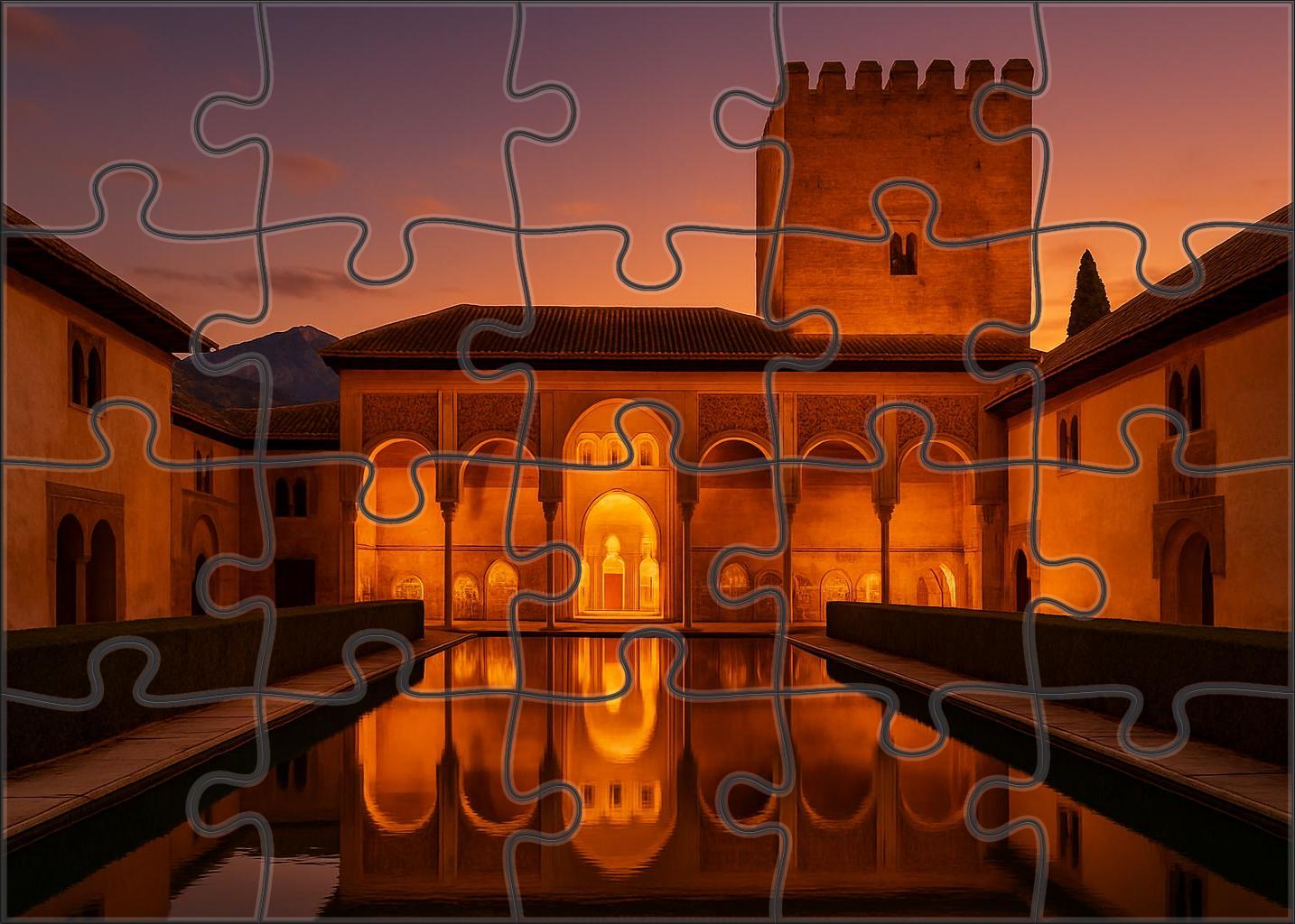 Alhambra Perched In Granada Spain Recognized By 7042 Worldwide As An Epitome Of Moorish Art And Islamic Architecture Easy Puzzles