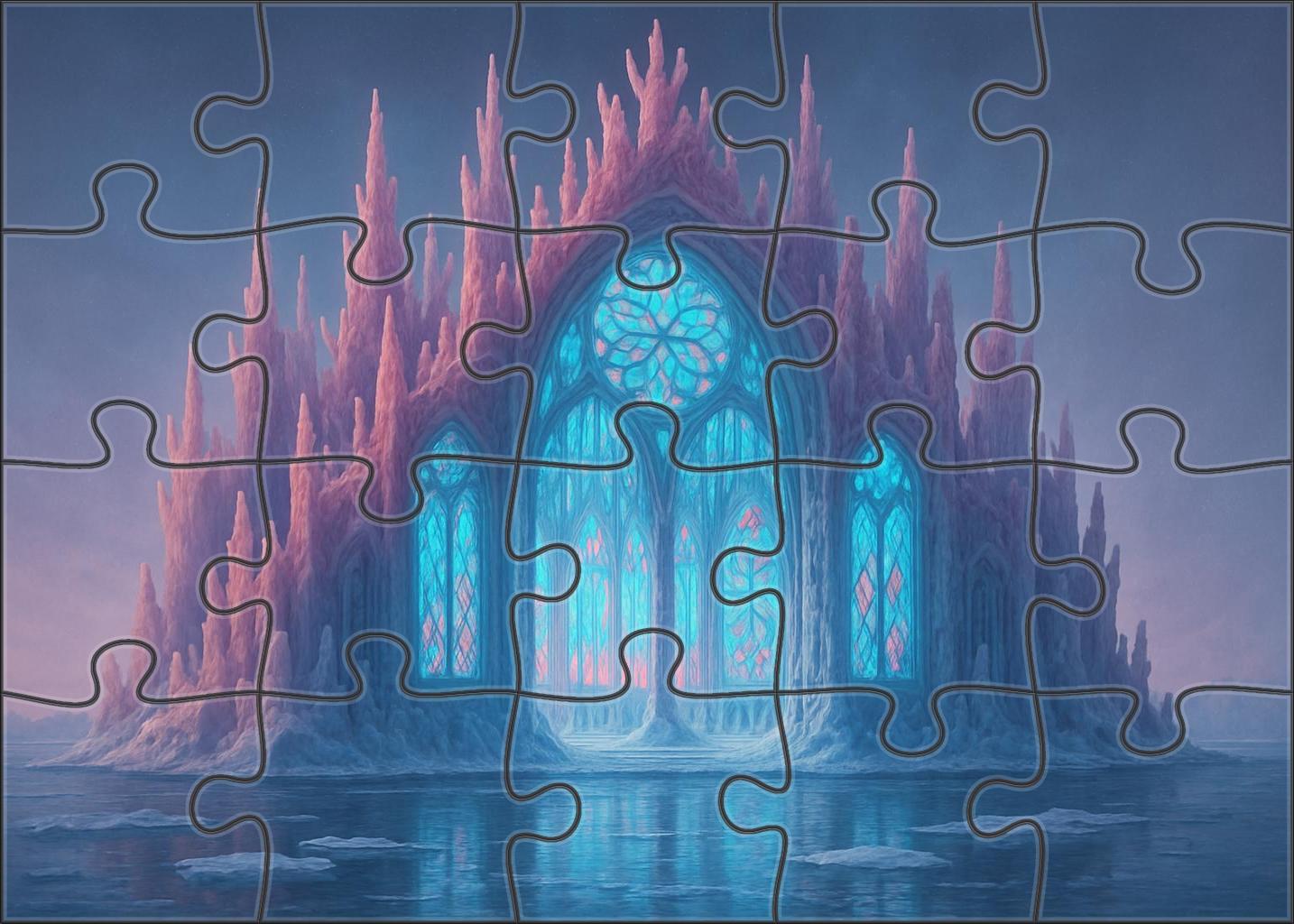 The Coral Cathedral Of Frozen Tides Large Format Puzzle