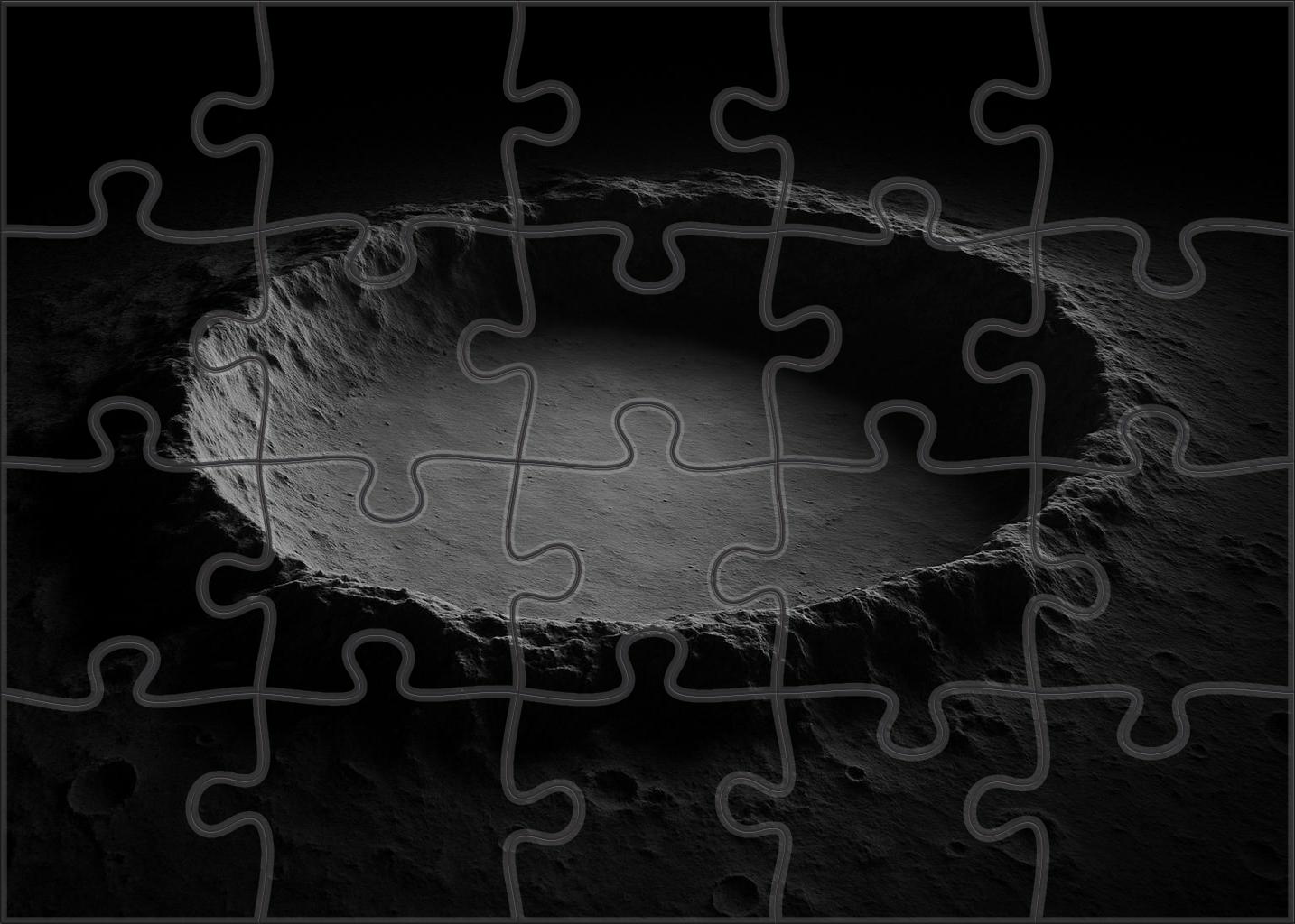 Silver Moonlit Crater Puzzle For Adults