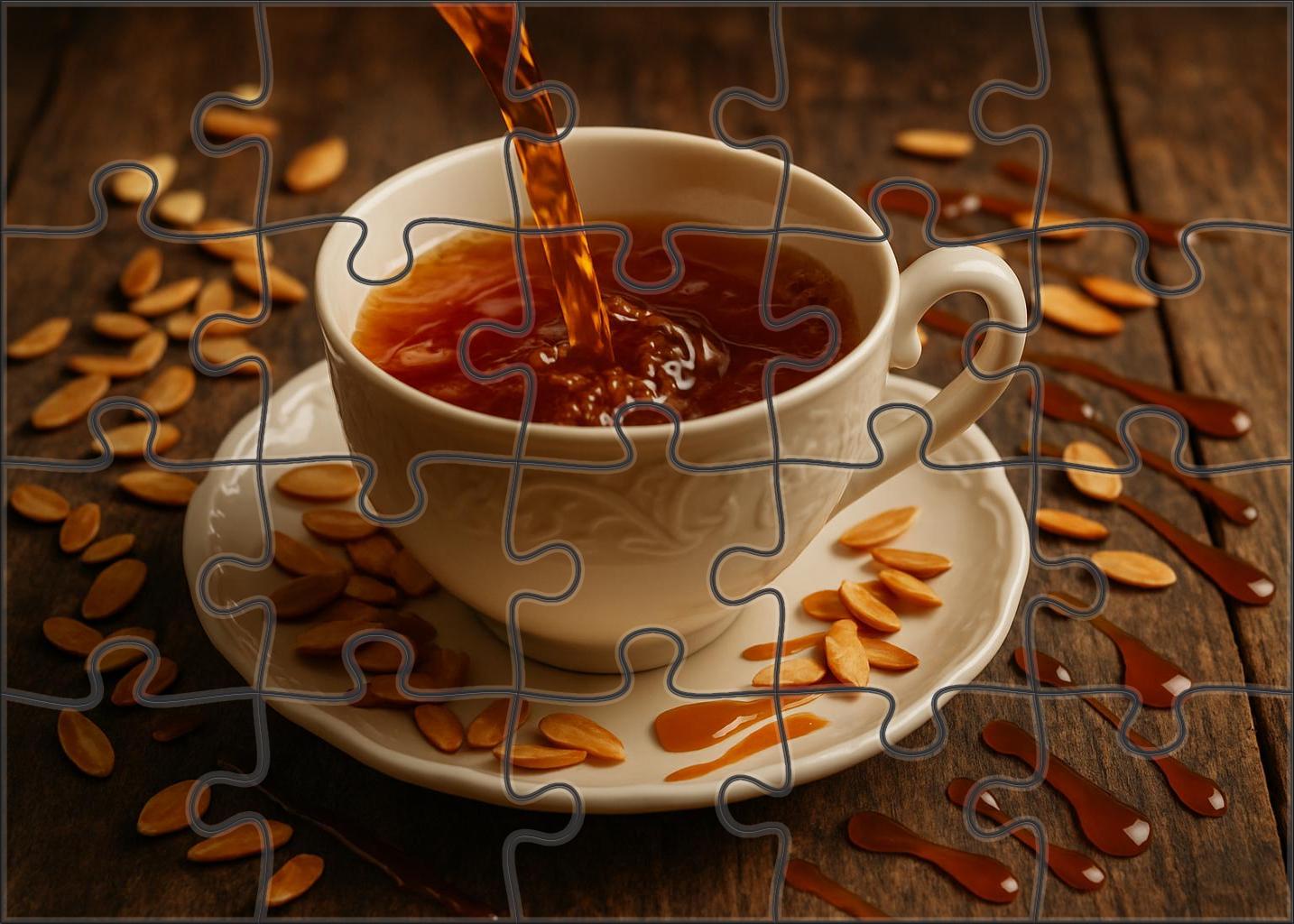 Amber Reverie Silky Black Tea With Toasted Almond And Caramel Swirls 50 Piece Puzzle